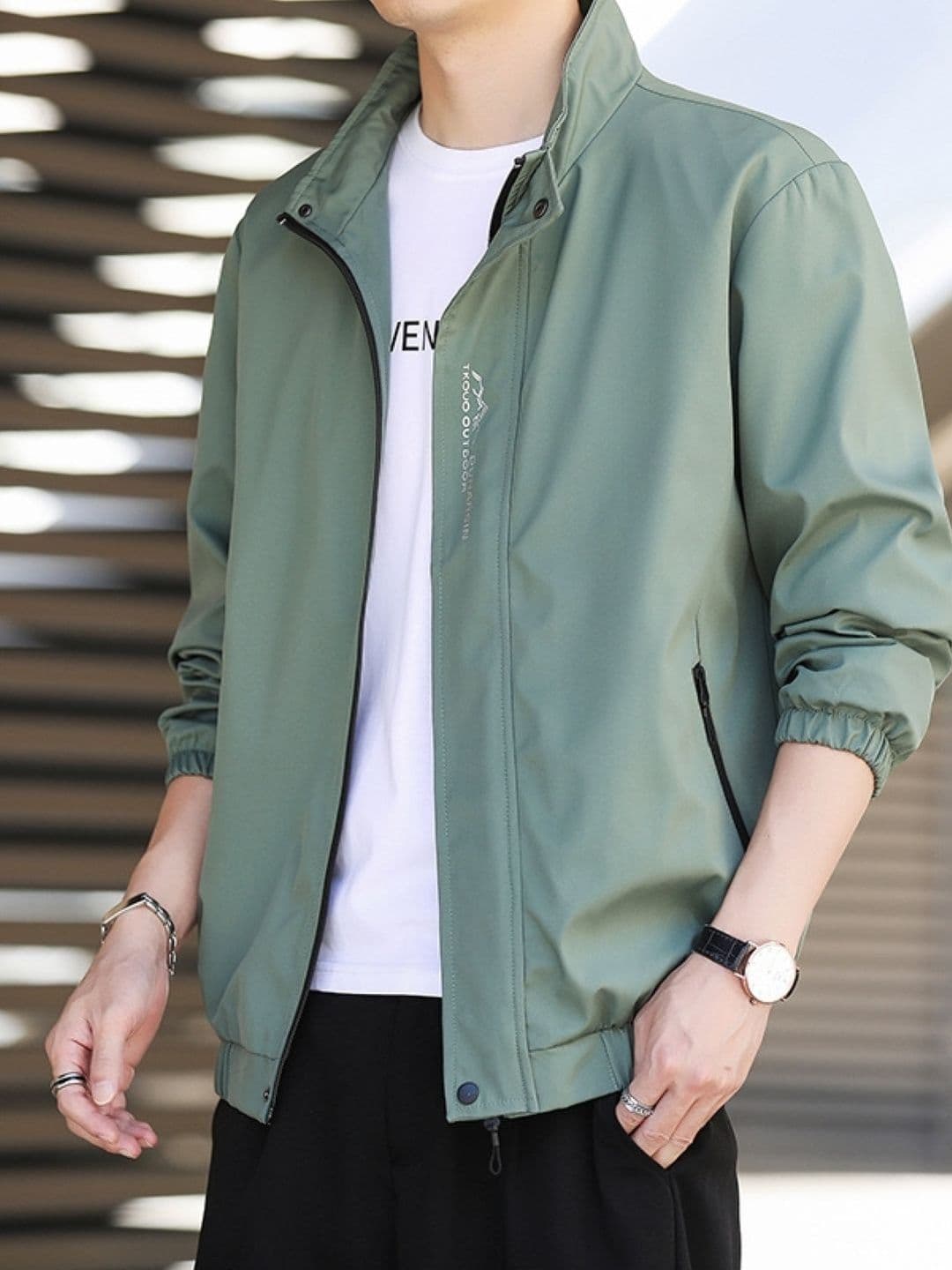 StyleCast Men Typography Open Front Jacket - view 1