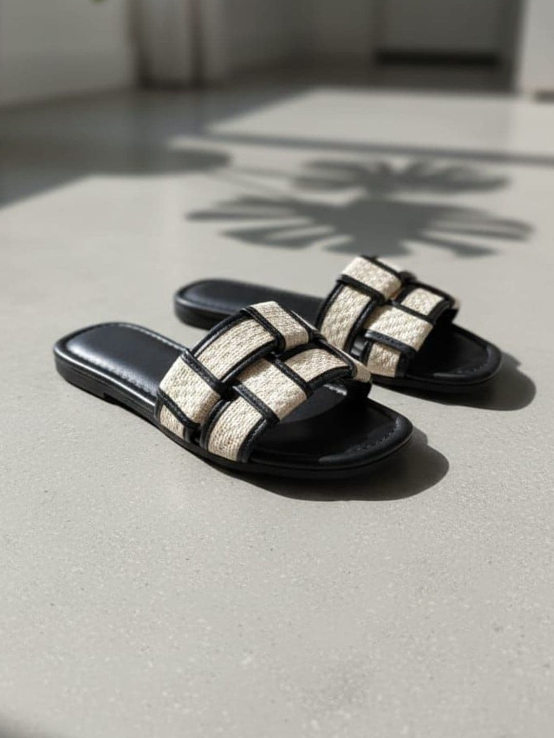 ADIVER Women Open Toe Flats with Bows - view 1