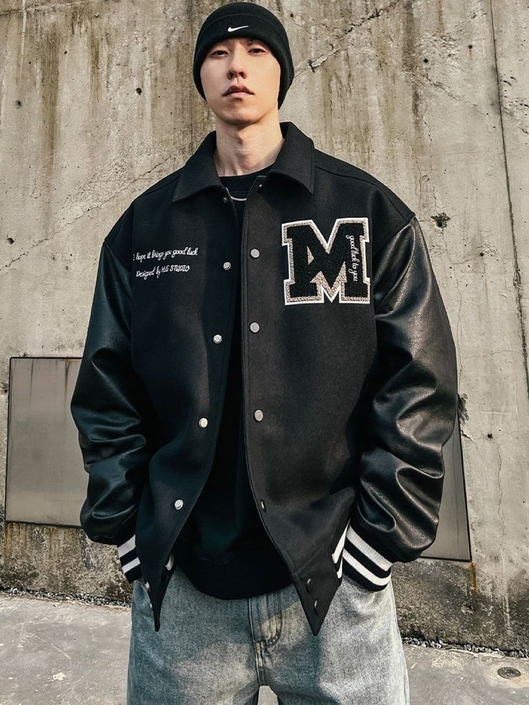StyleCast Men Typography Open Front Jacket