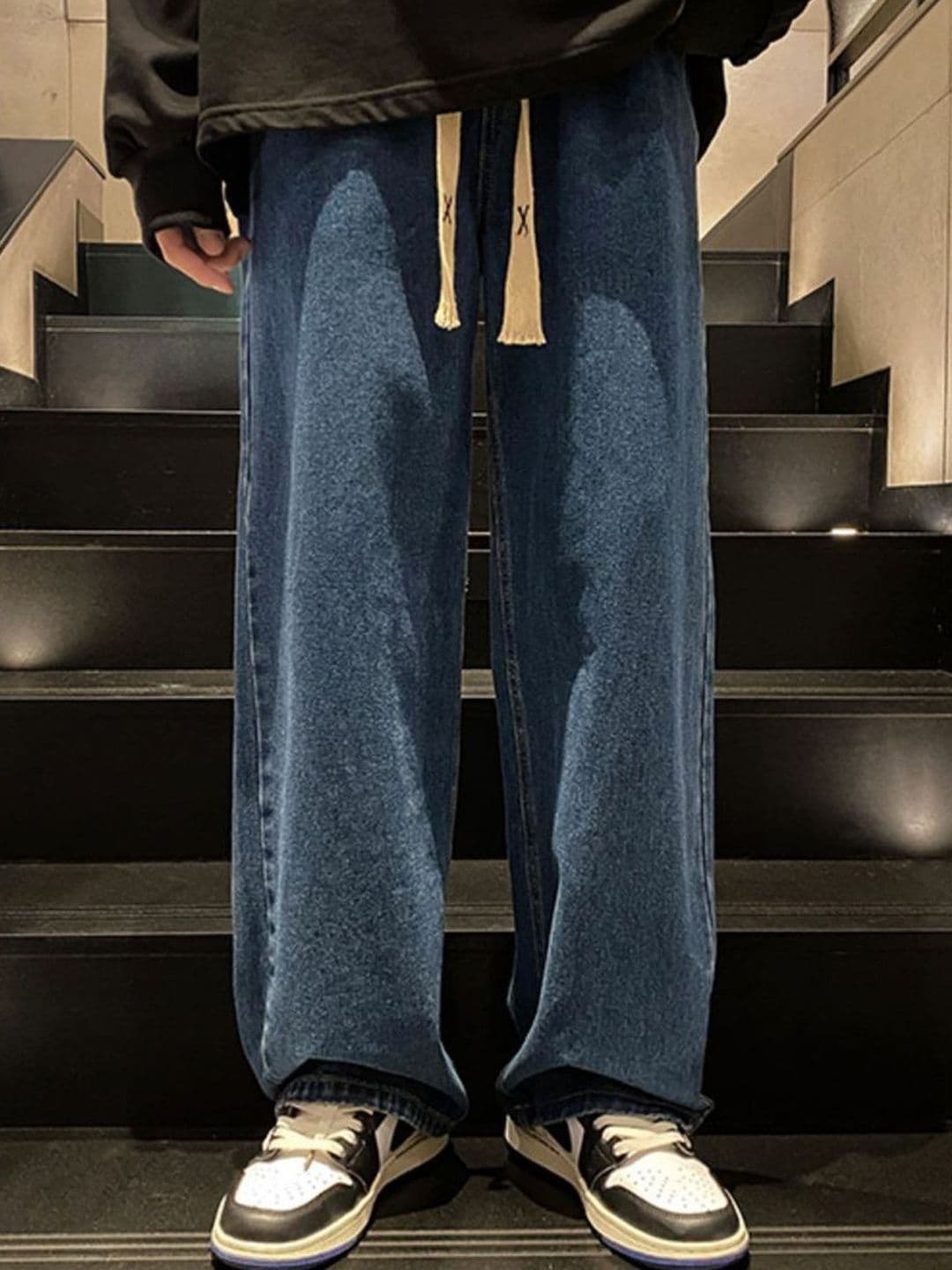 StyleCast Men Wide Leg Mid-Rise Medium Shade Jeans - view 1