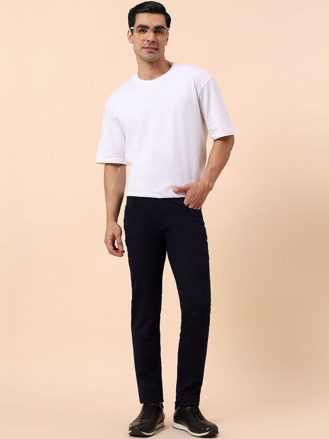 Cantabil Men Comfort Regular Fit Mid-Rise Stretchable Jeans - view 1