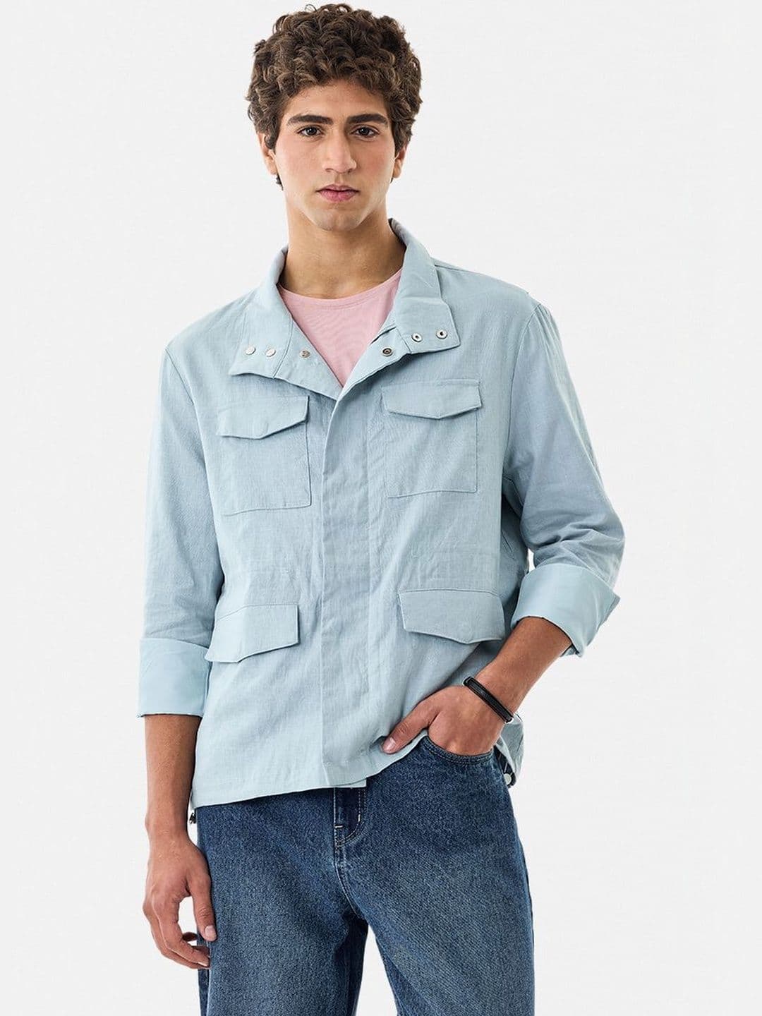 Snitch Light Blue Solid Jacket - view 1