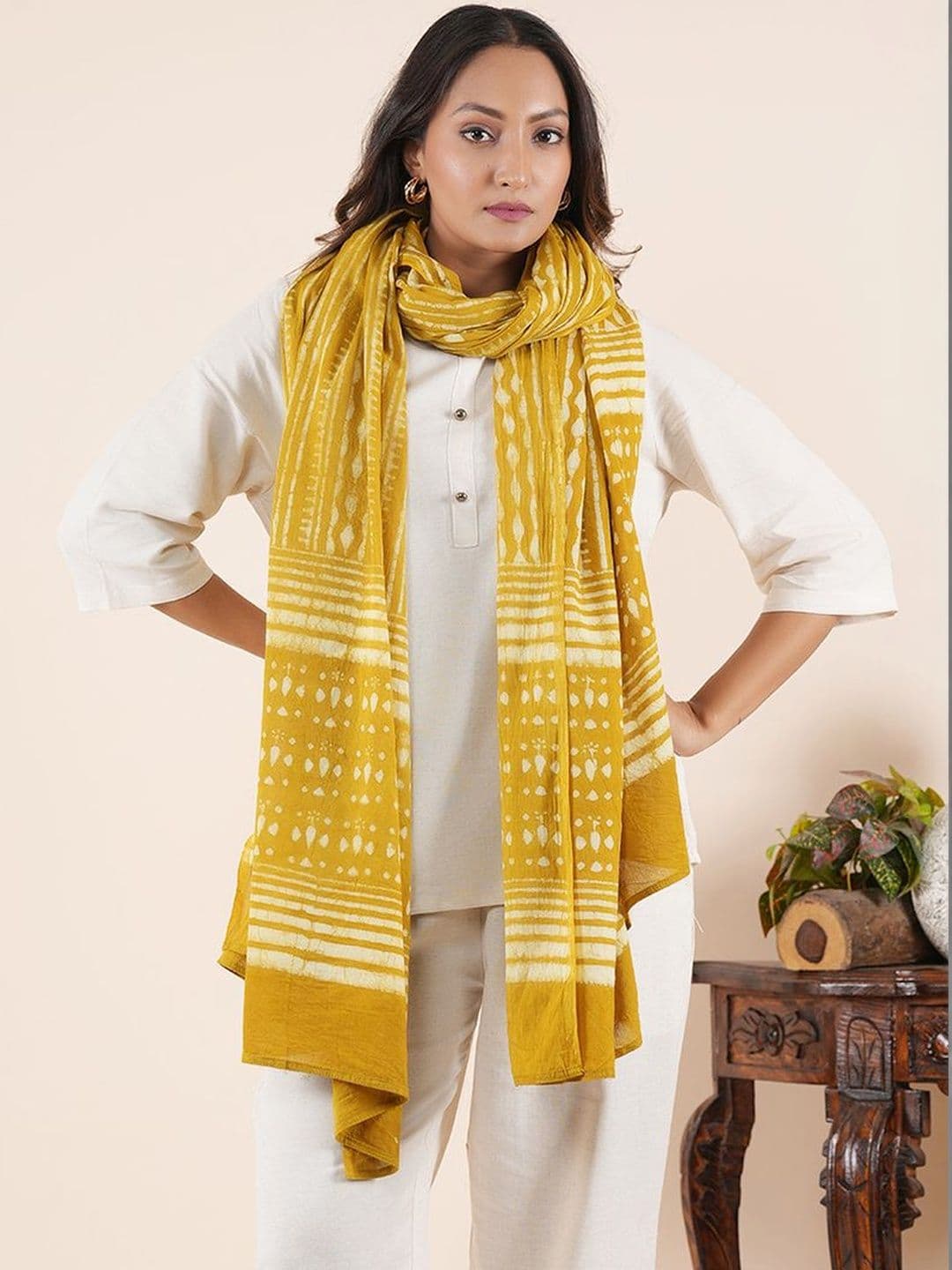 Style Shoes Ethnic Motifs Printed Pure Cotton Dupatta - view 1