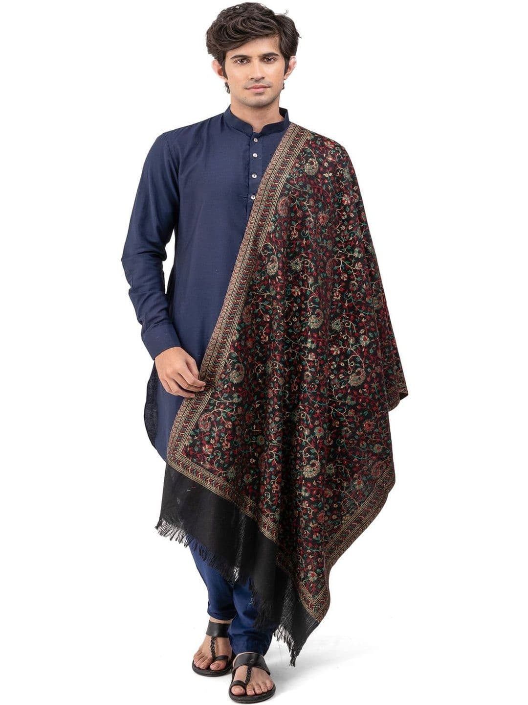 Naureen Men Woven Design Stole - view 1