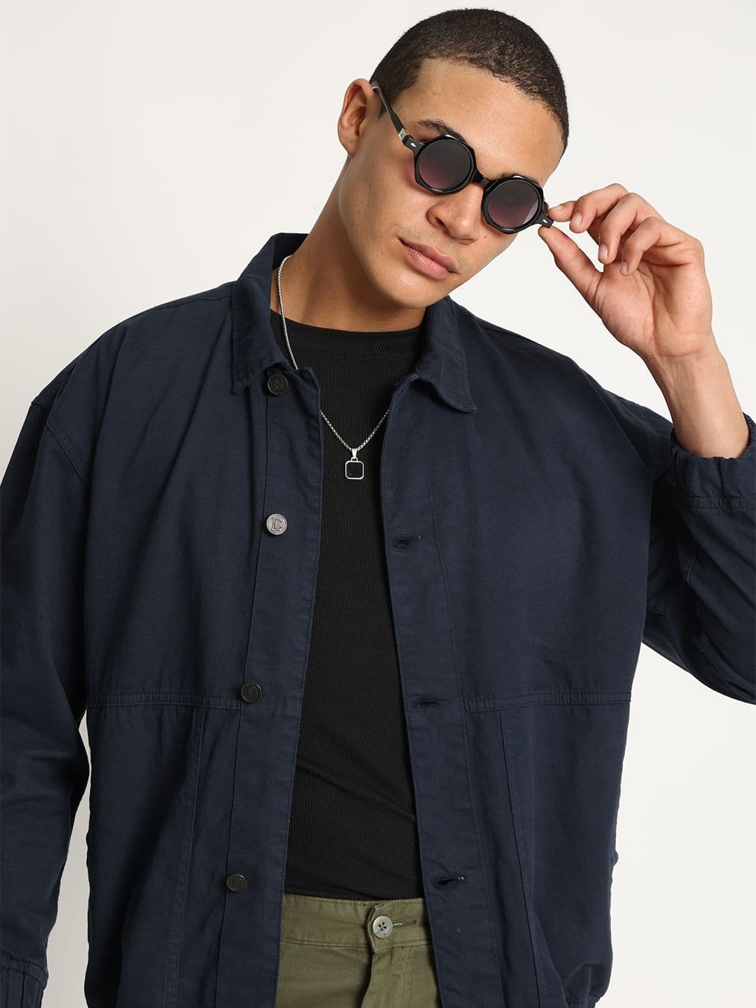 Bene Kleed Men Oversize Spread Collar Casual Bomber Jacket - view 1