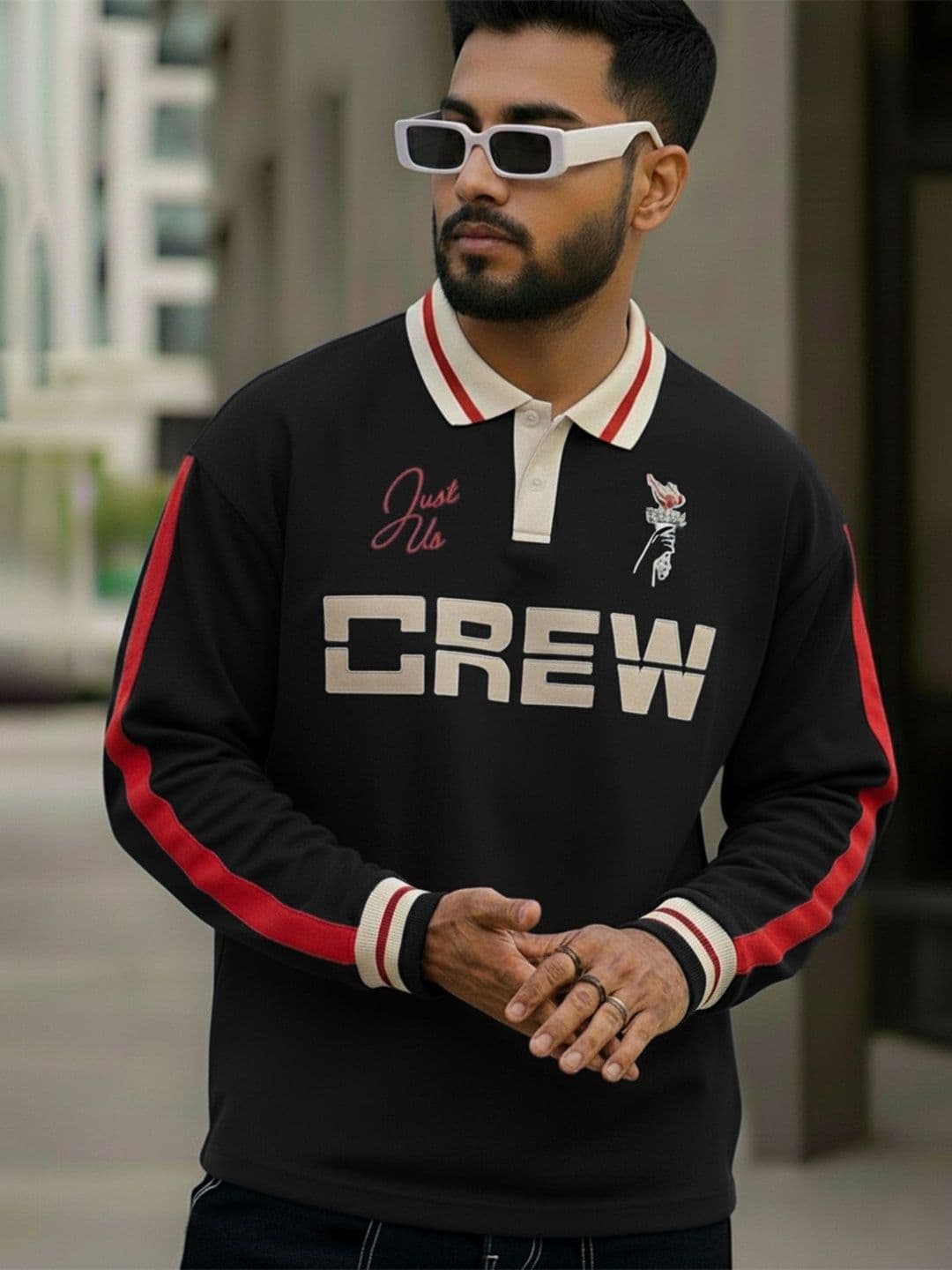 Force Men Typography Printed Polo Collar T-shirt - view 1