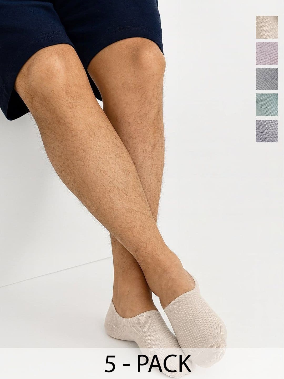 ZEVORA Men Pack Of 5 Shoe-Liner Socks - view 1