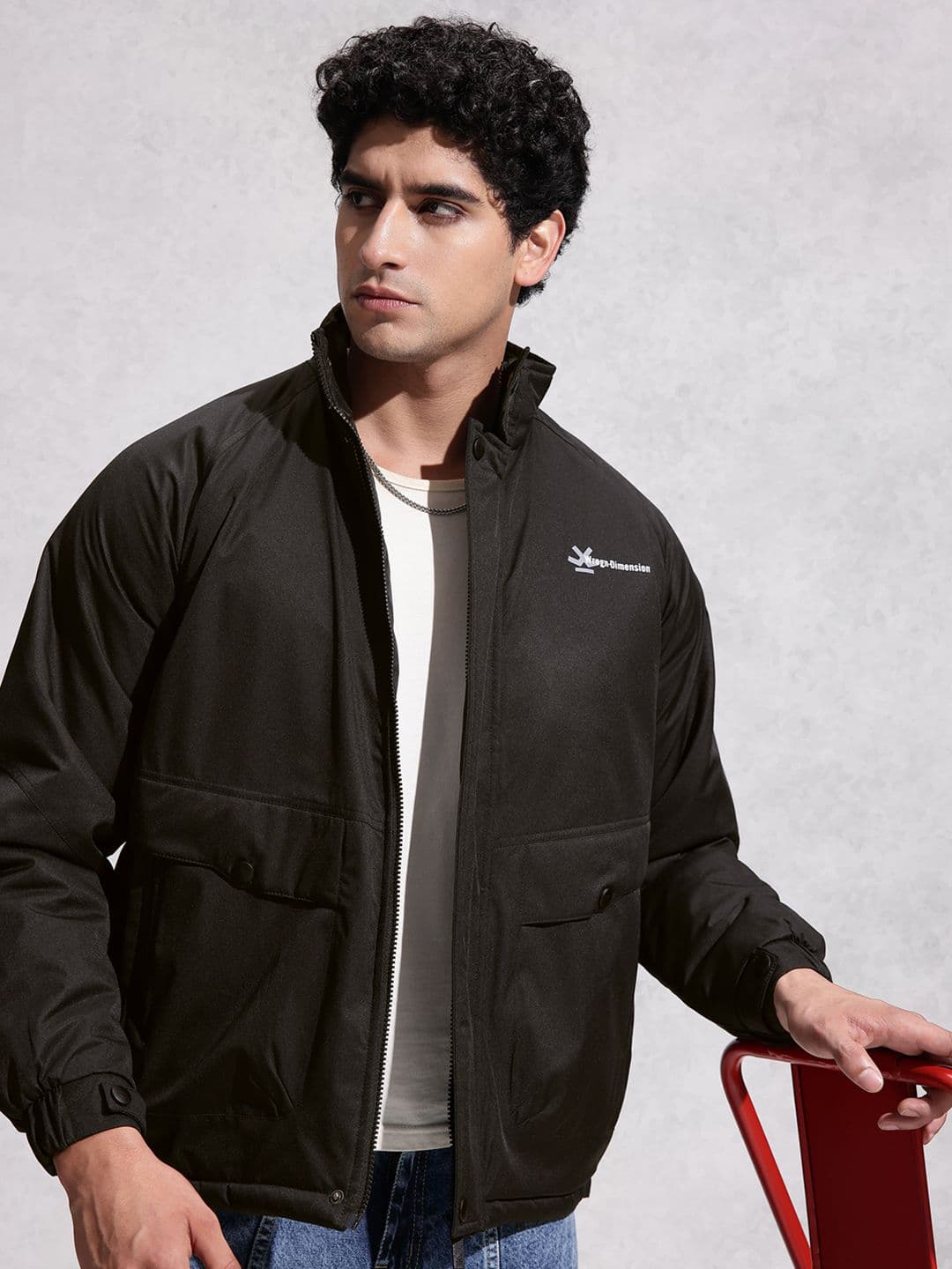 WROGN Stand Collar Padded Jacket - view 1