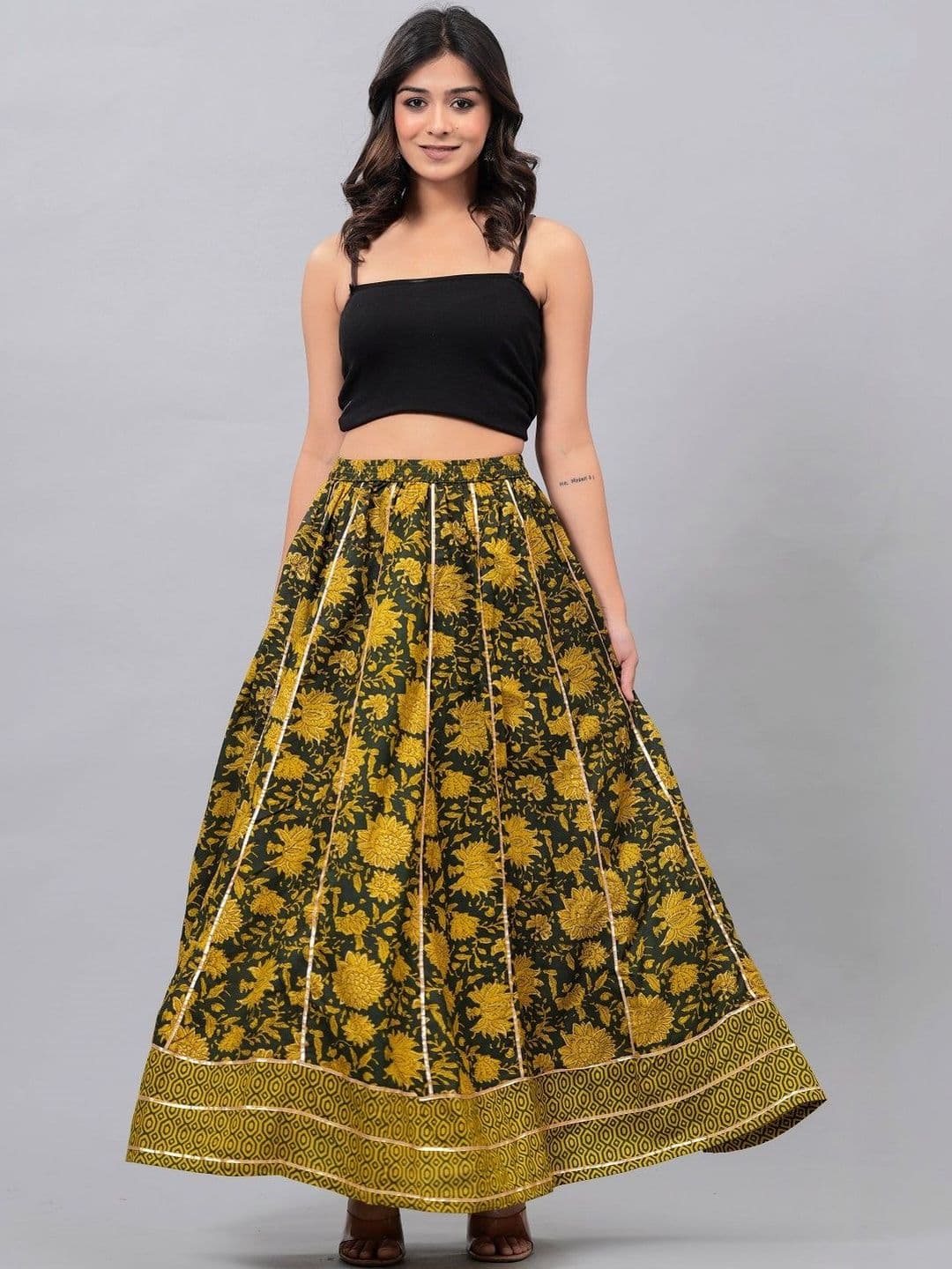 Maquien Printed Maxi Flared Skirts - view 1