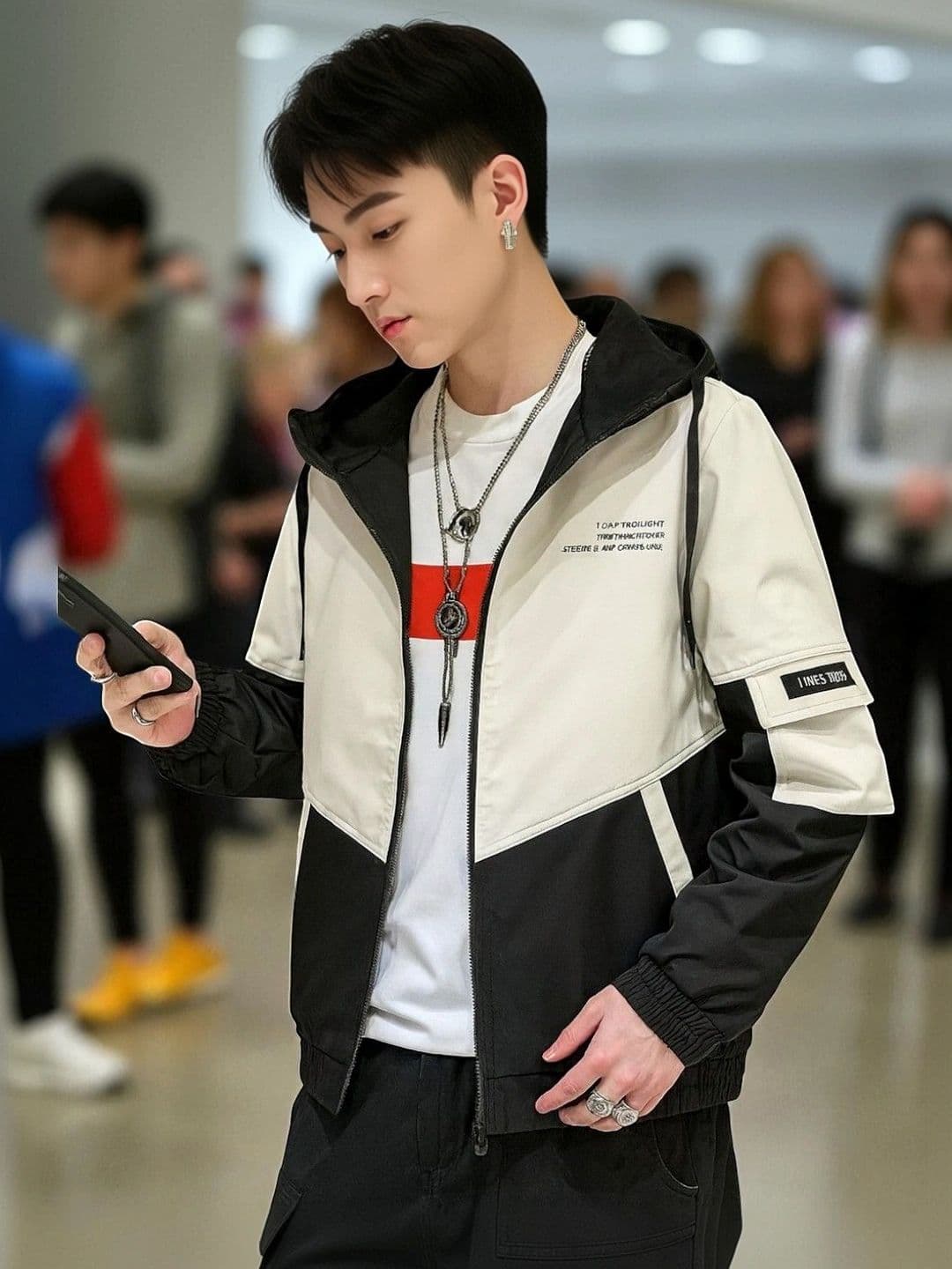 MOTREX Colourblocked Leather Jacket - view 1