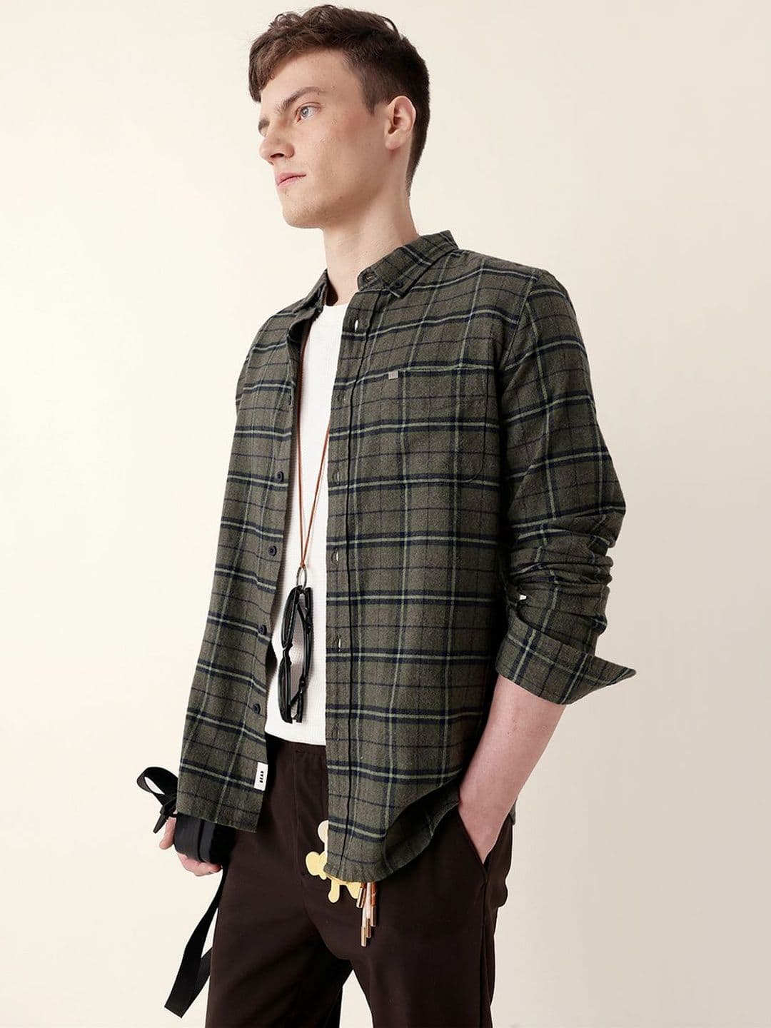THE BEAR HOUSE Men Slim Fit Checked Casual Shirt - view 1