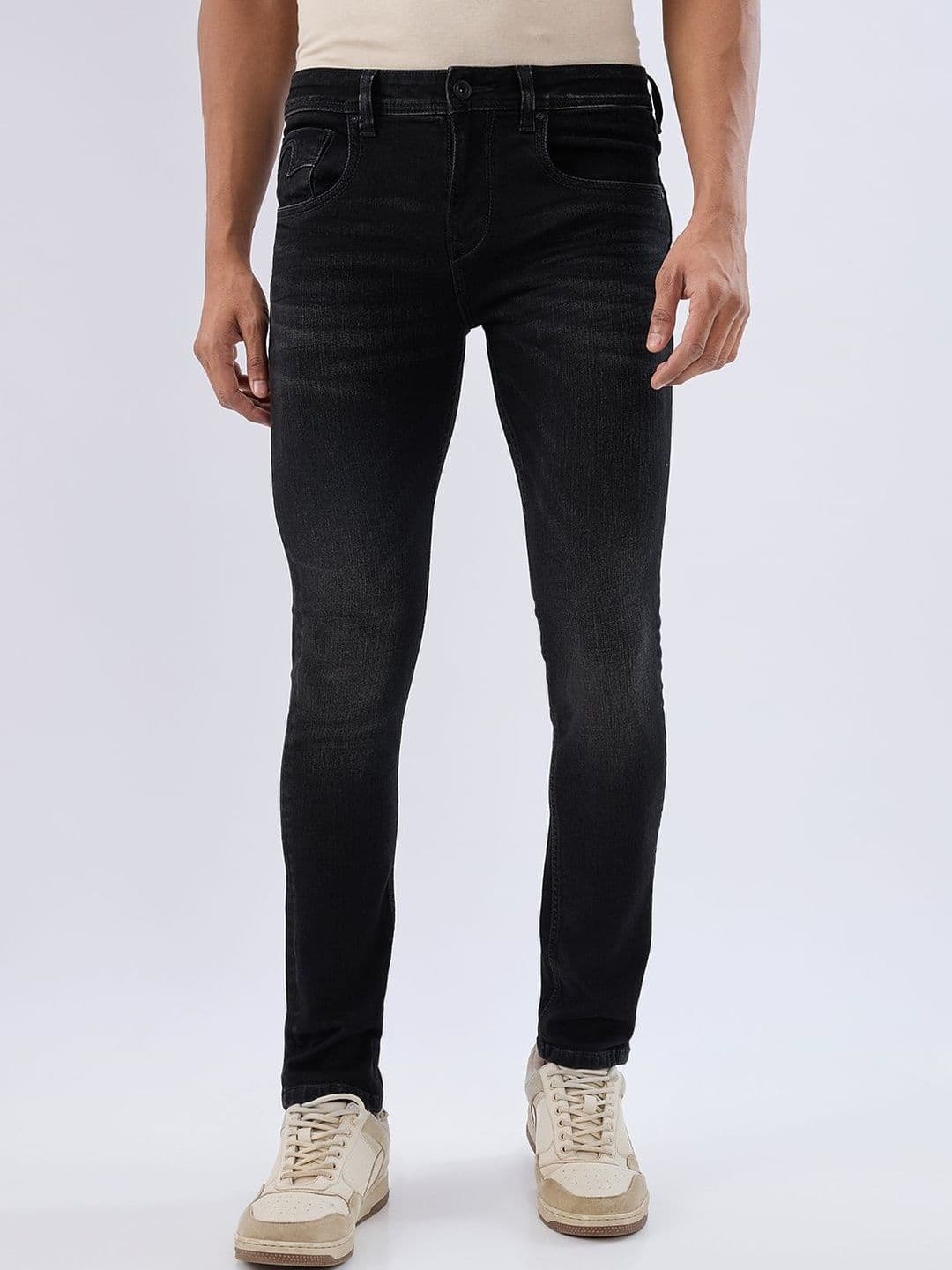 SPYKAR Men YNR Cotton Low-Rise Slim Fit Light Fade Clean Look Jeans - view 1