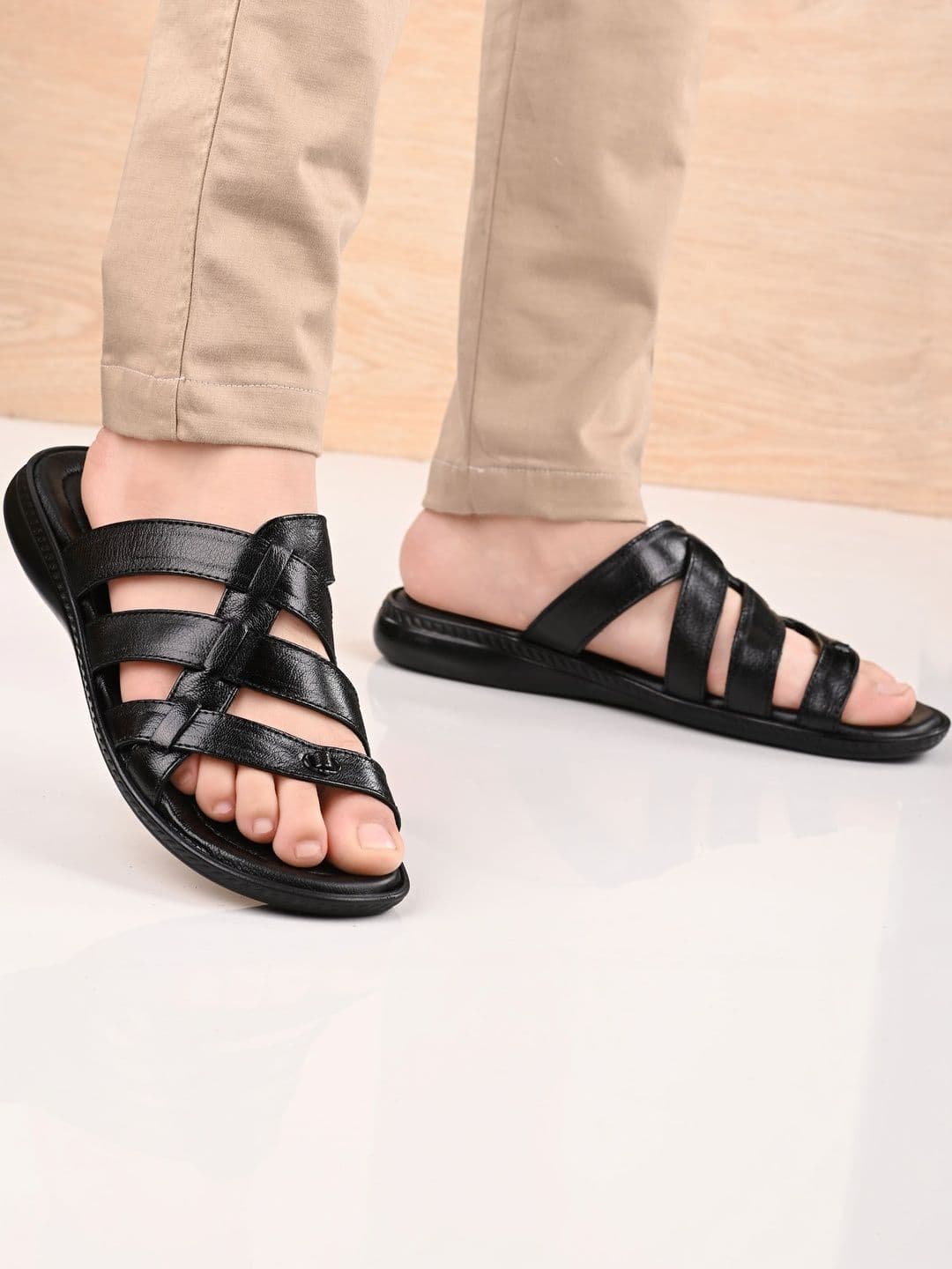 Burwood Men's Leather Slippers - view 1