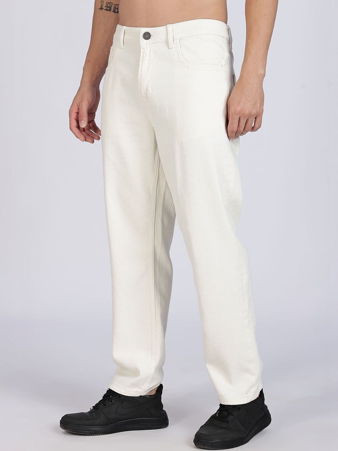 The Roadster Lifestyle Co Pure Cotton No Fade Straight-Fit Jeans - view 1