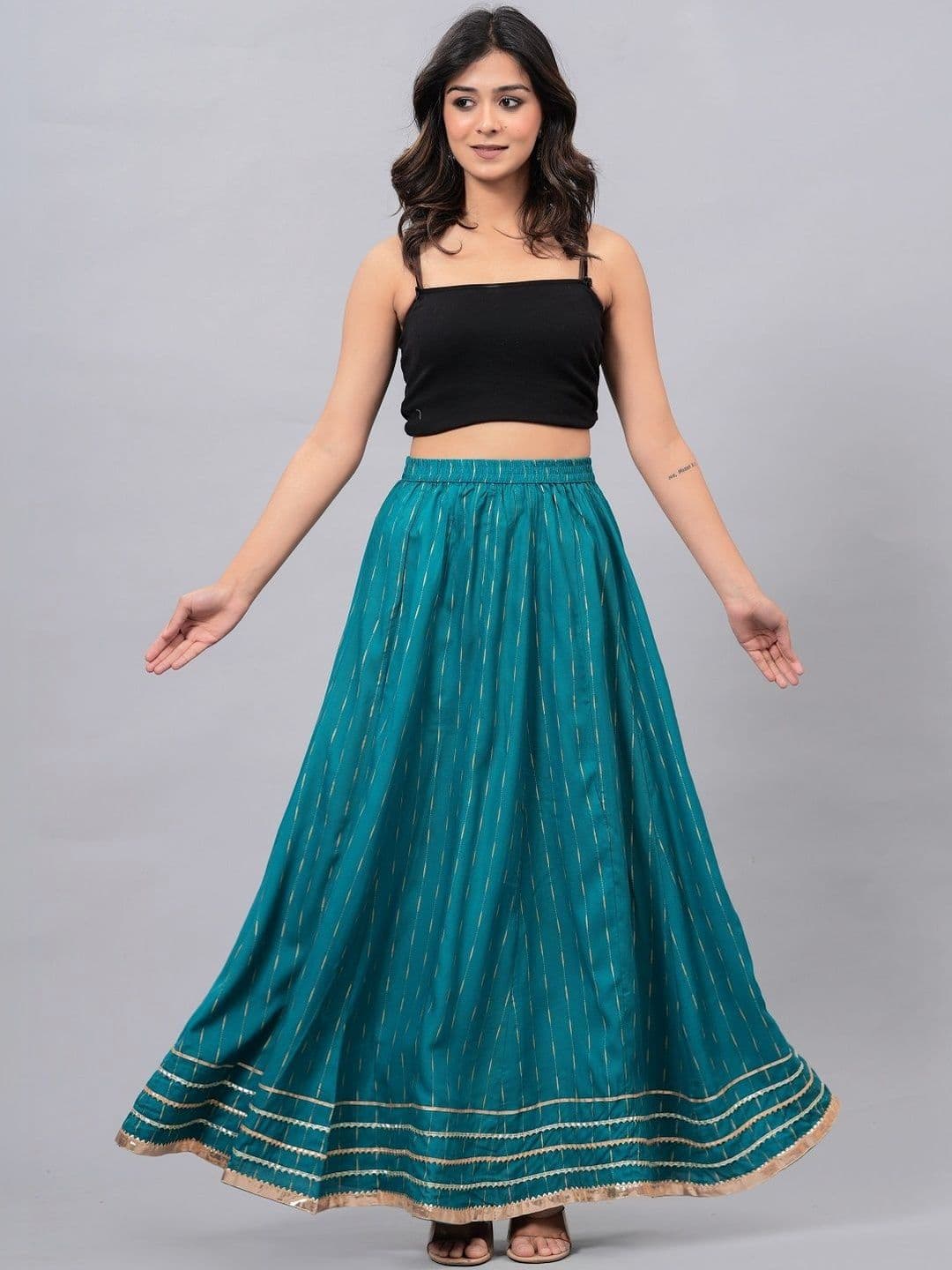 Maquien Printed Maxi Flared Skirts - view 1