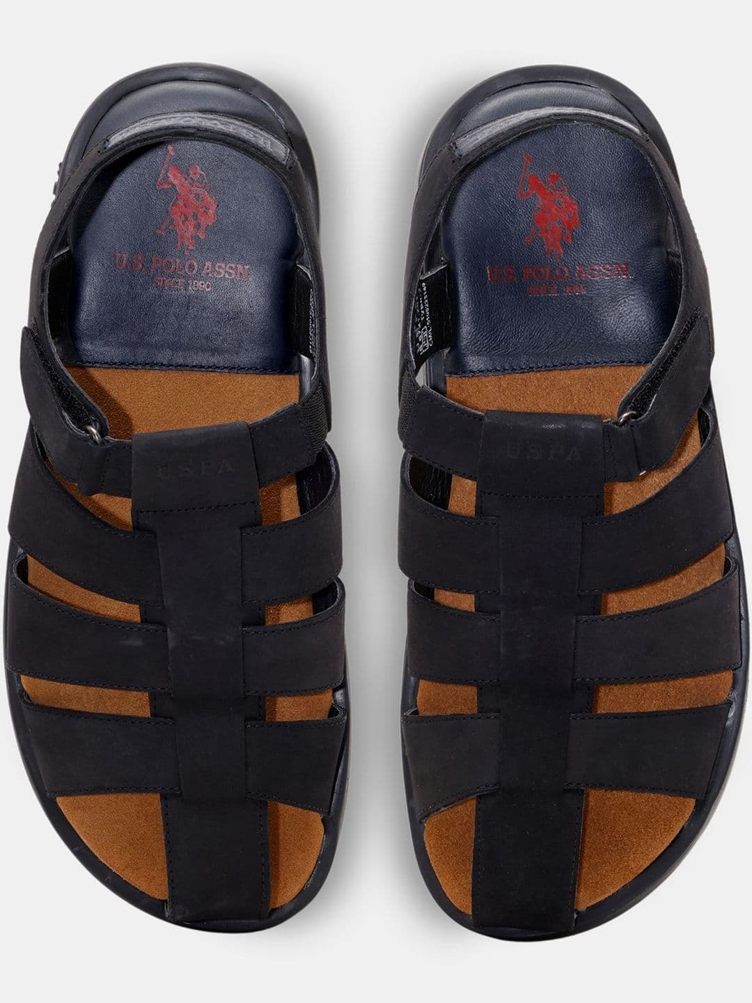 U.S. Polo Assn. Men Leather Gladiators Sandals - view 1