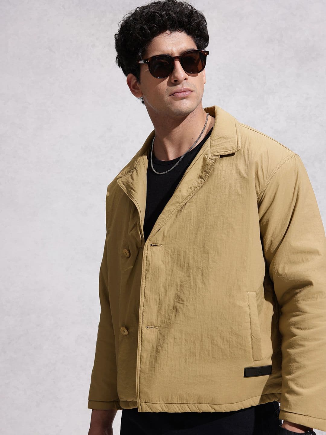 WROGN Lapel Collar Padded Jacket - view 1