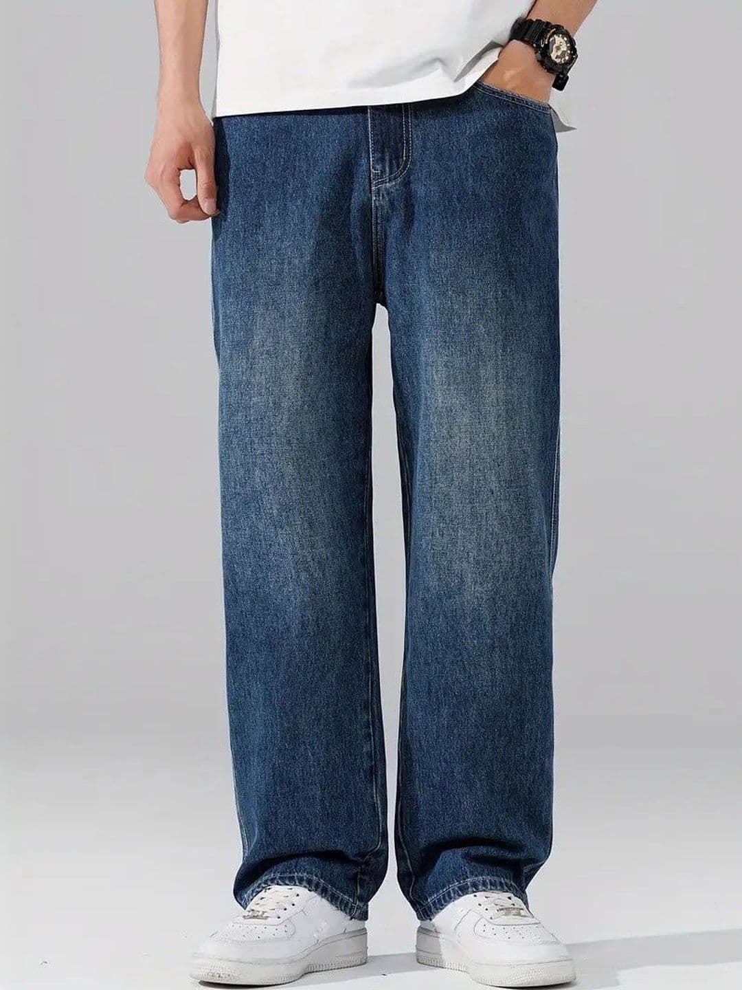 SZN Men Relaxed Fit Mid-Rise Light Fade Stretchable Jeans - view 1