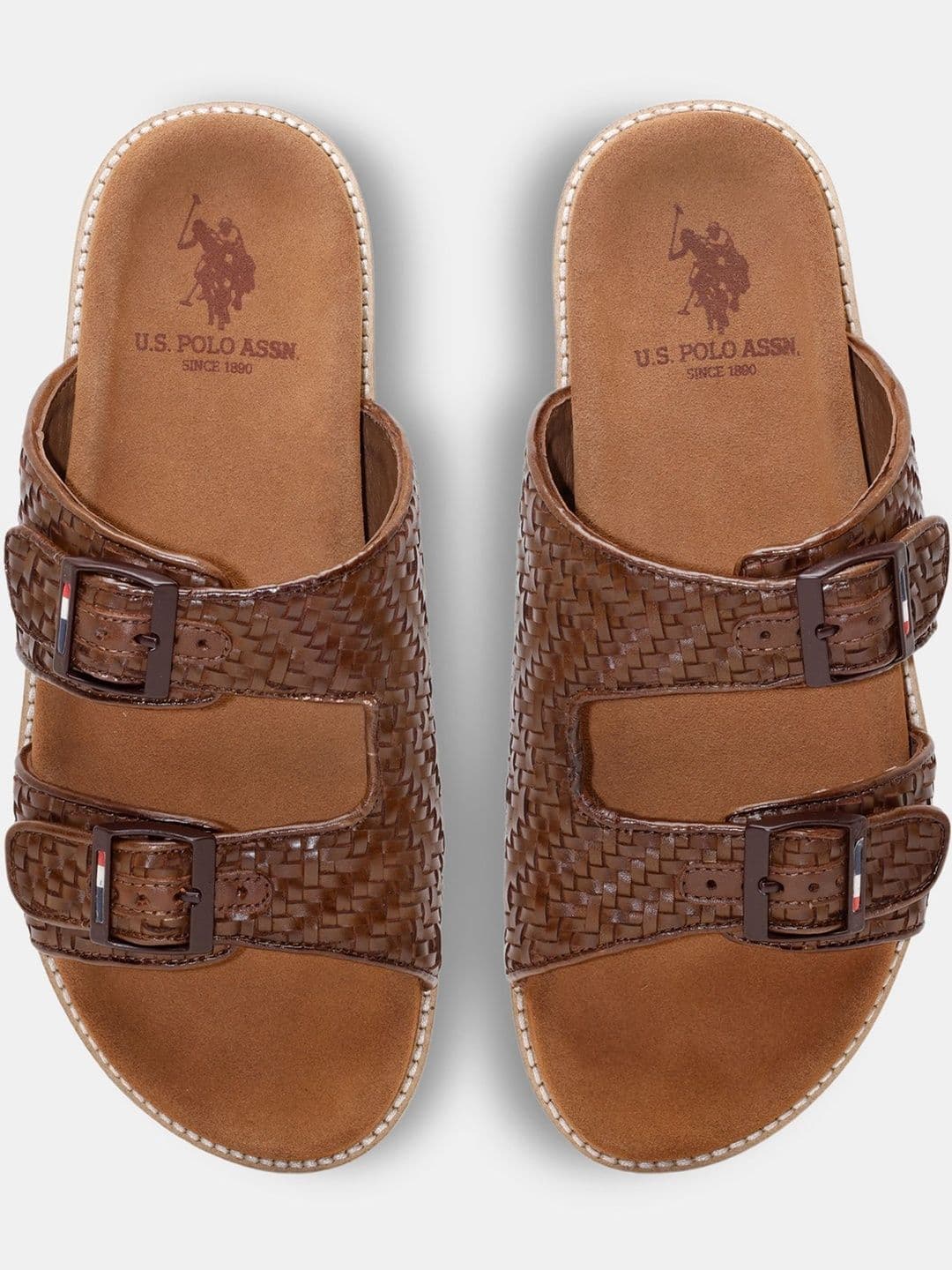 U.S. Polo Assn. Men Leather Comfort Sandals - view 1