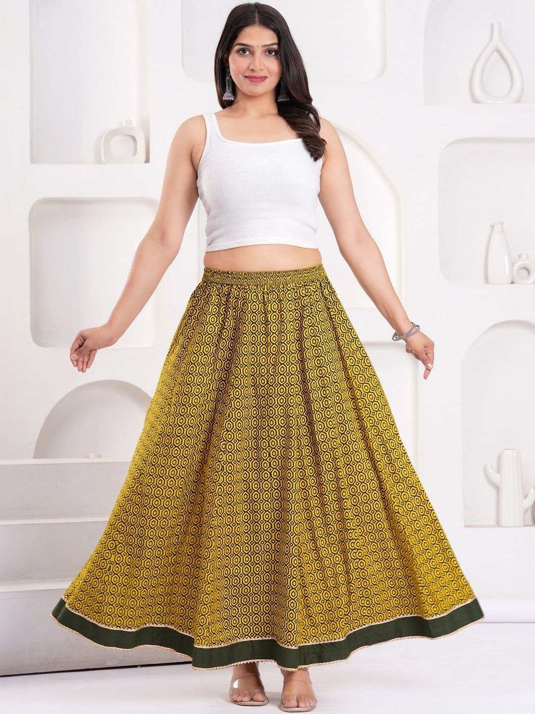 Maquien Printed Maxi Flared Skirts - view 1