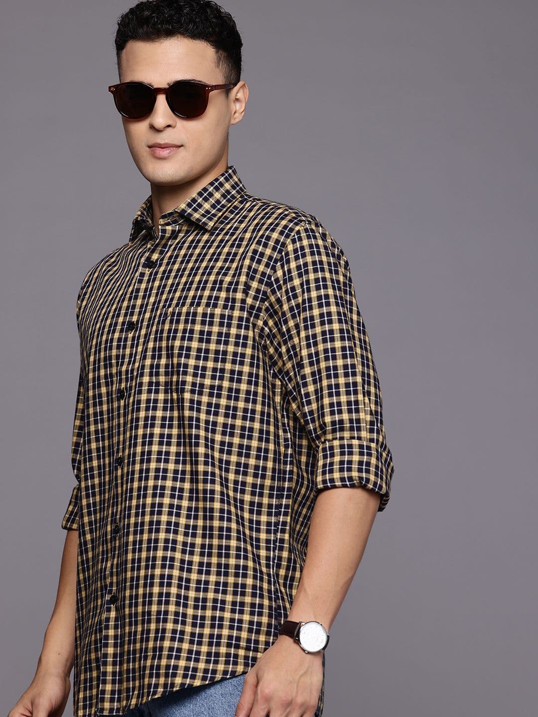 Allen Solly Checked Pure Cotton Casual Shirt - view 1