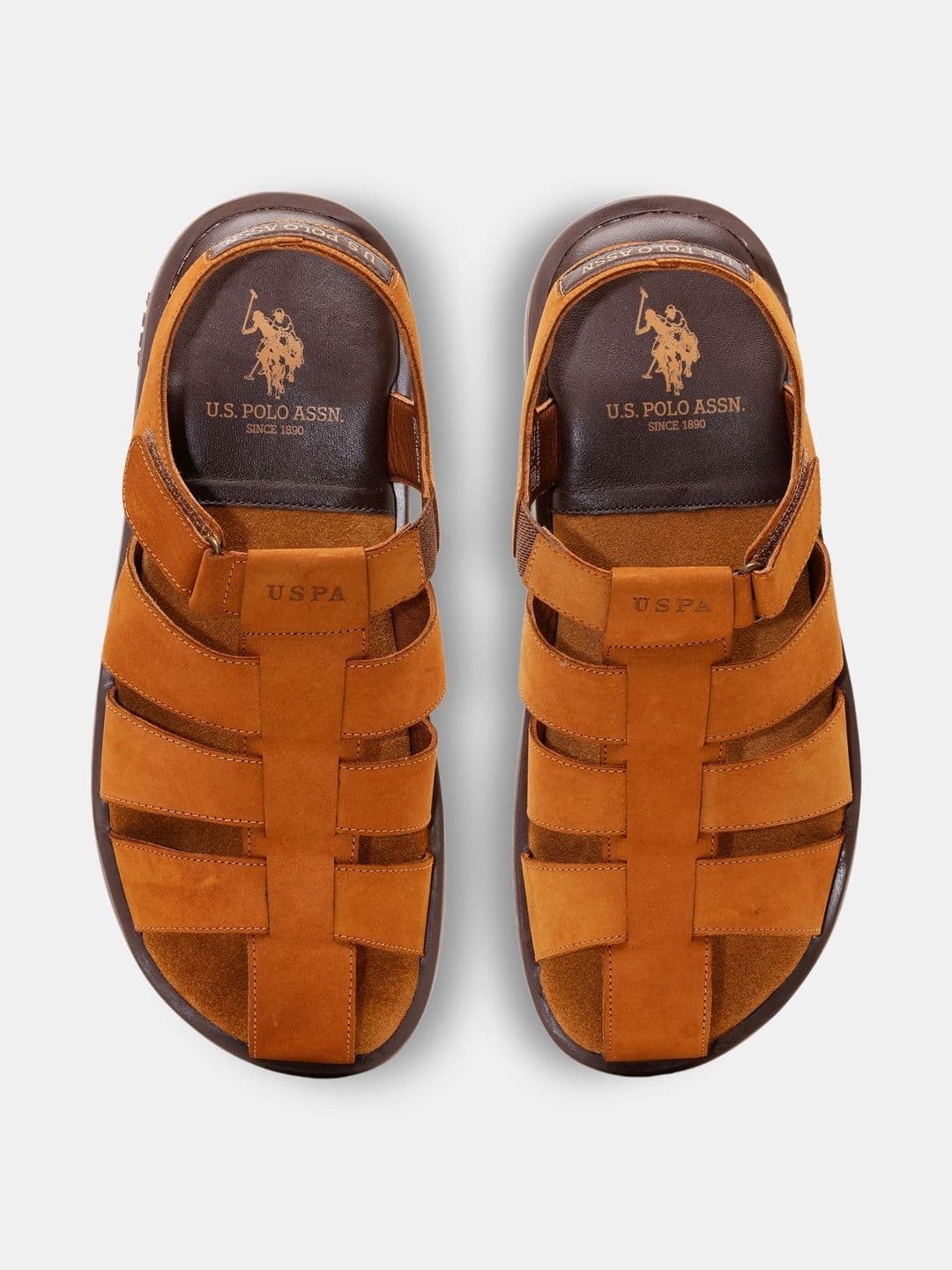 U.S. Polo Assn. Men Leather Gladiators Sandals - view 1