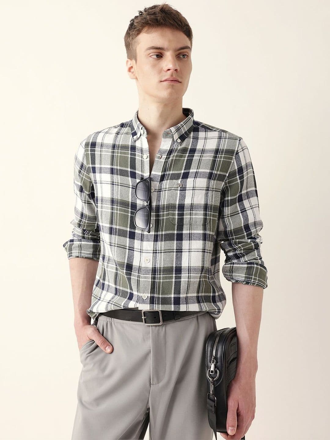 THE BEAR HOUSE Men Slim Fit Checked Casual Shirt - view 1