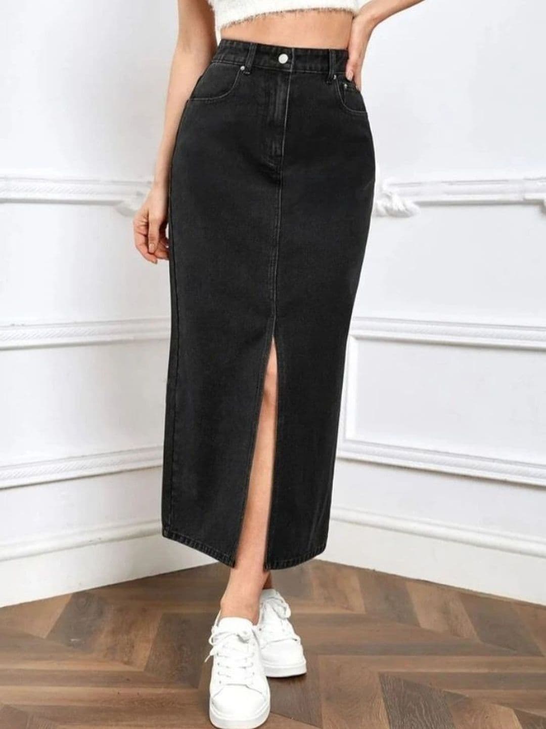 Pink Clap Fashion Straight Midi Skirts - view 1
