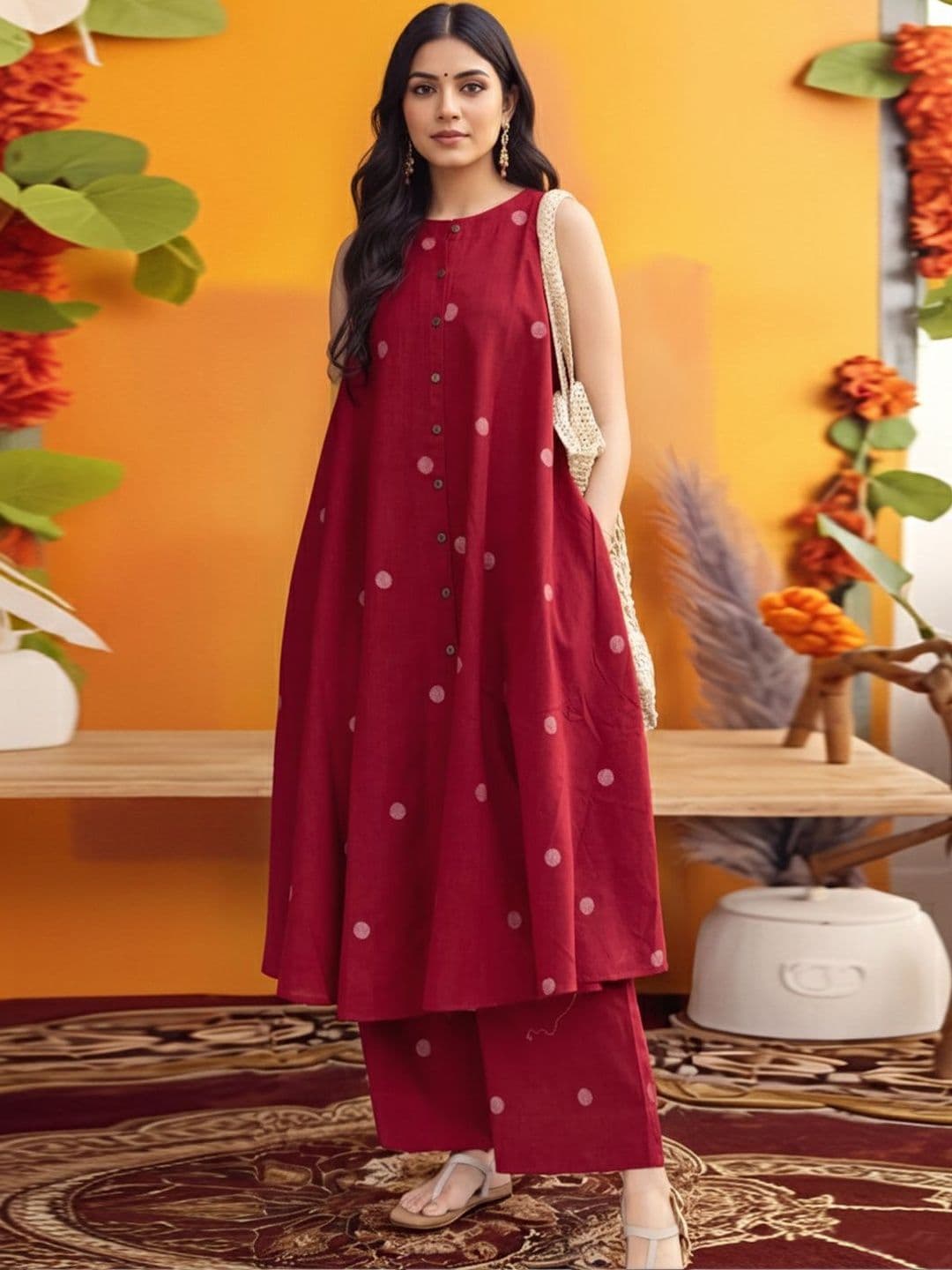 Anouk Rustic Women Printed Regular Kurta with Trousers - view 1