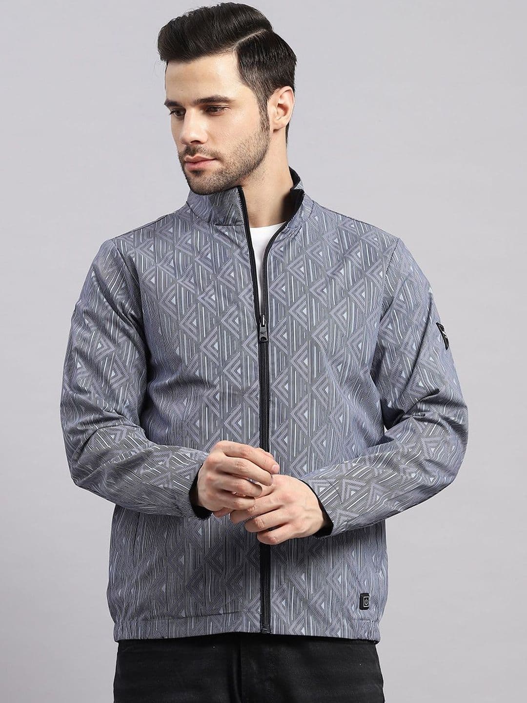 Monte Carlo Men Geometric Reversible Sporty Jacket - view 1