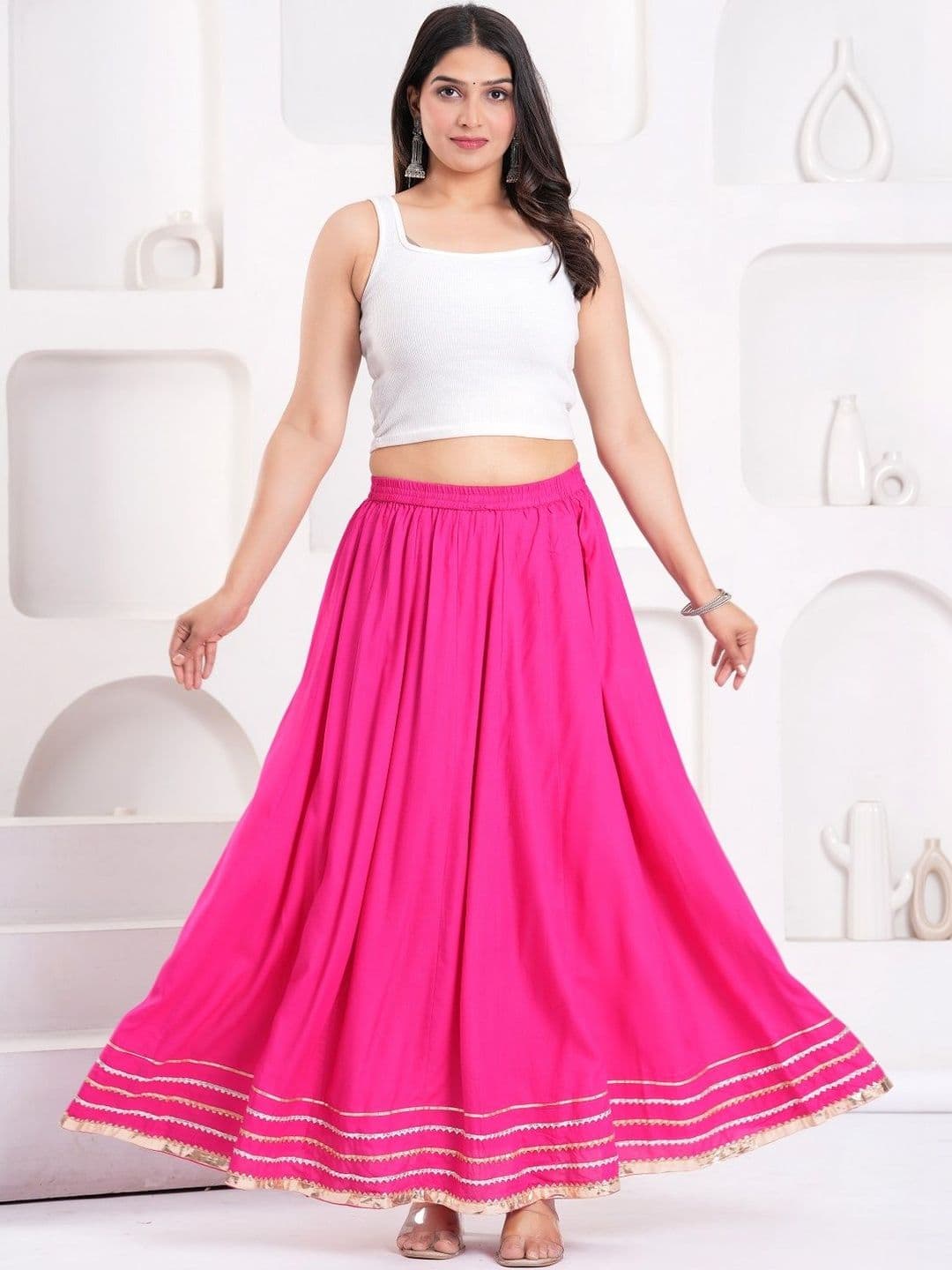 Maquien Maxi Flared Skirts - view 1