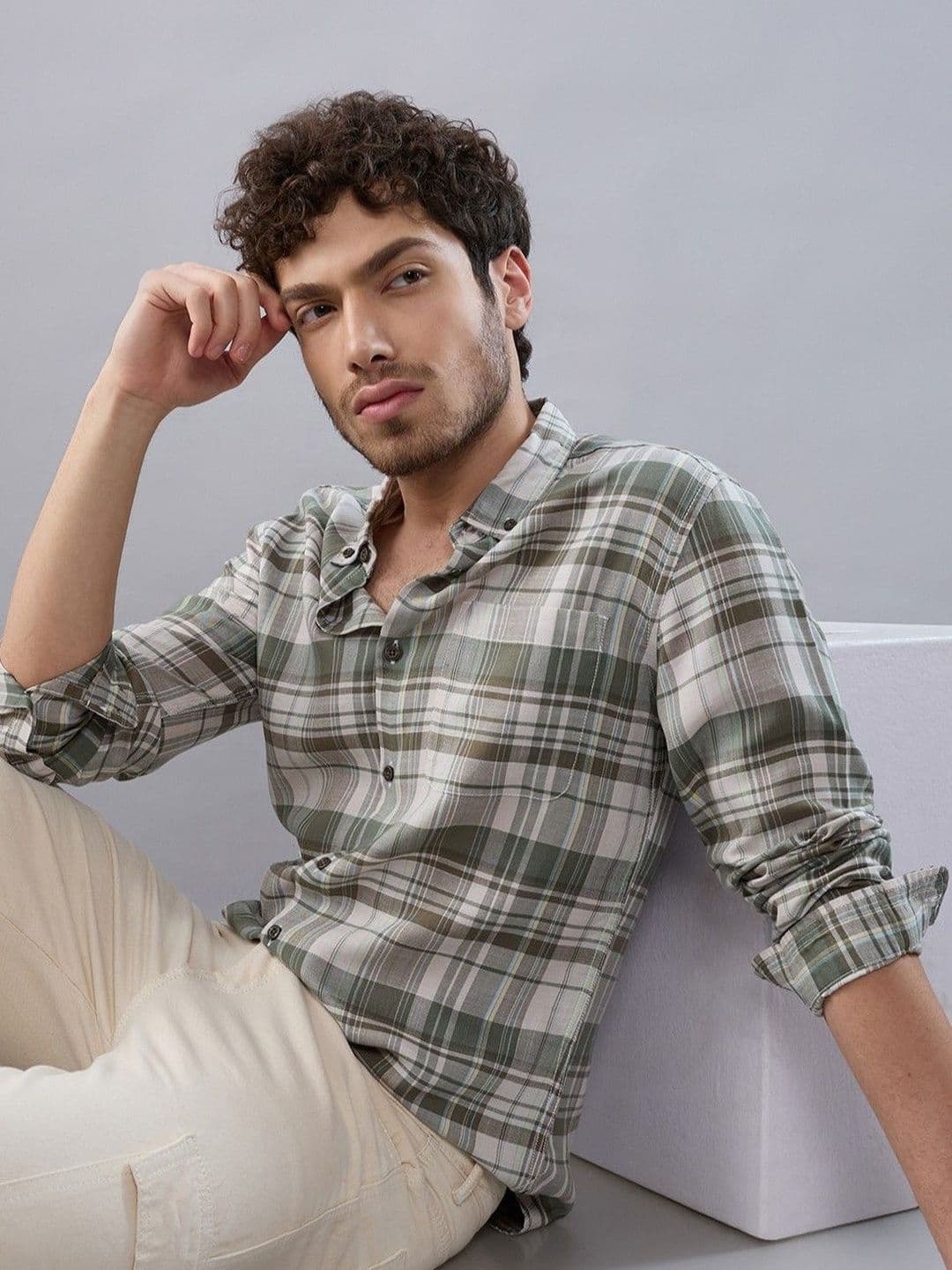 HERE&NOW Men Slim Fit Checked Casual Shirt - view 1