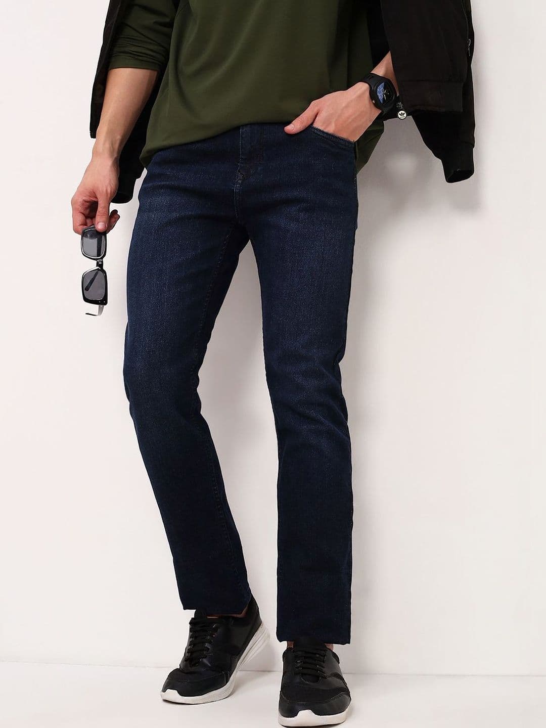 SHOWOFFFF Men Comfort Straight Fit Low-Rise Light Fade Stretchable Jeans - view 1