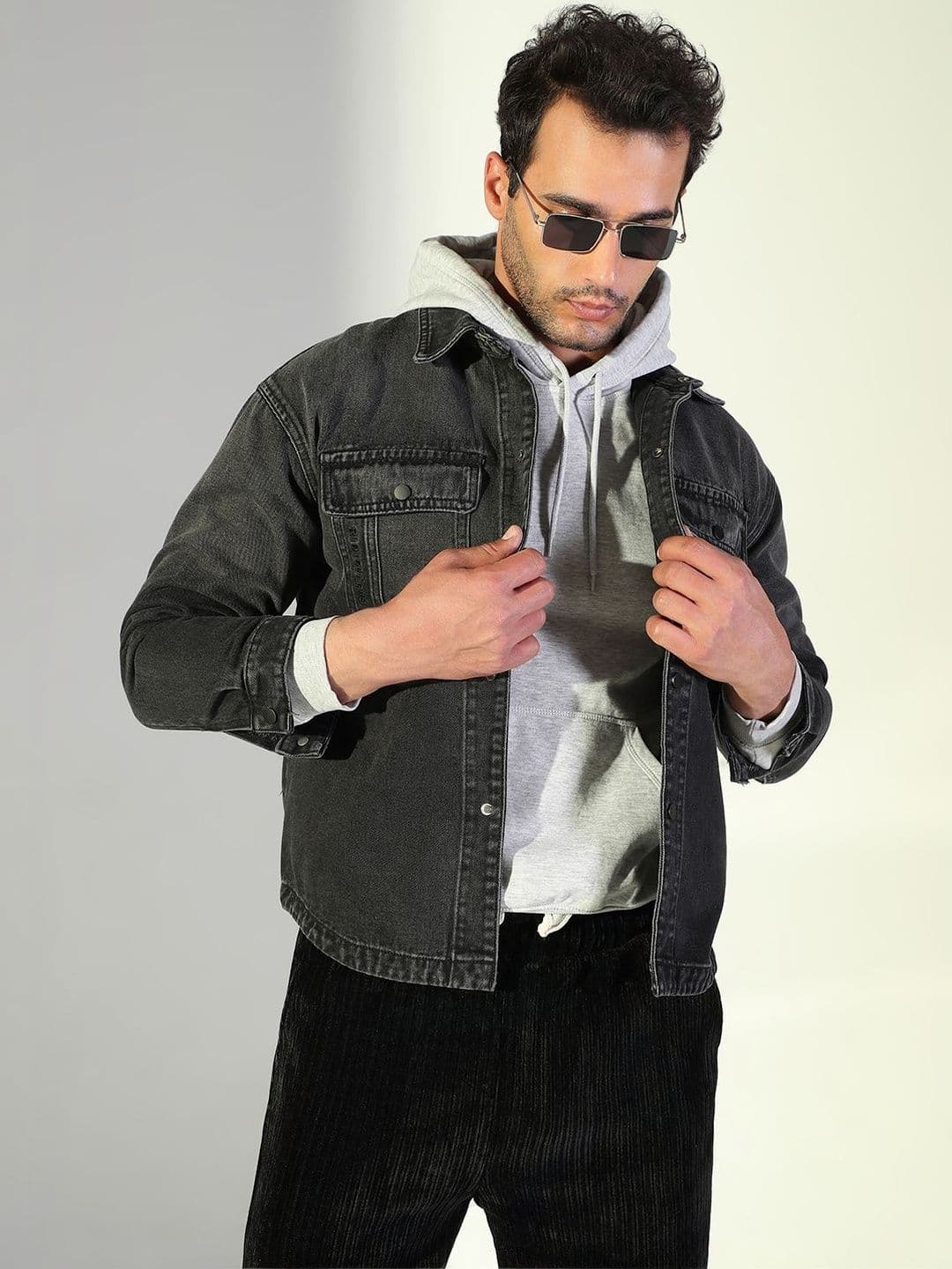 SHOWOFFFF Men Windcheater Denim Jacket - view 1