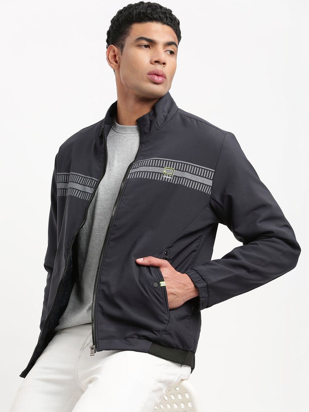 SHOWOFFFF Men Colourblocked Windcheater Bomber Jacket - view 1