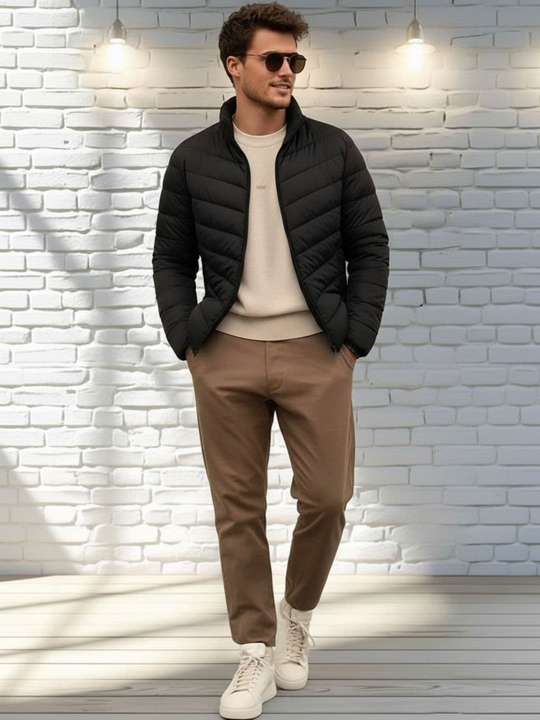 Davno Men Lightweight Puffer Jacket - view 1