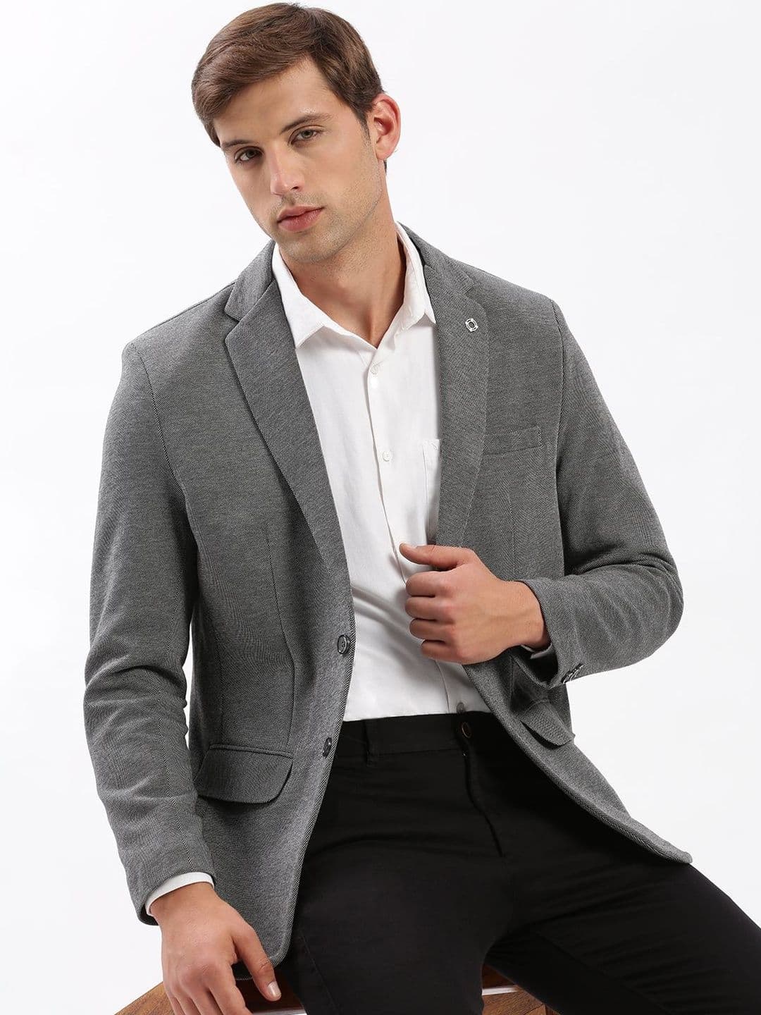 SHOWOFFFF Notched Lapel Single-Breasted Slim Fit Blazers - view 1