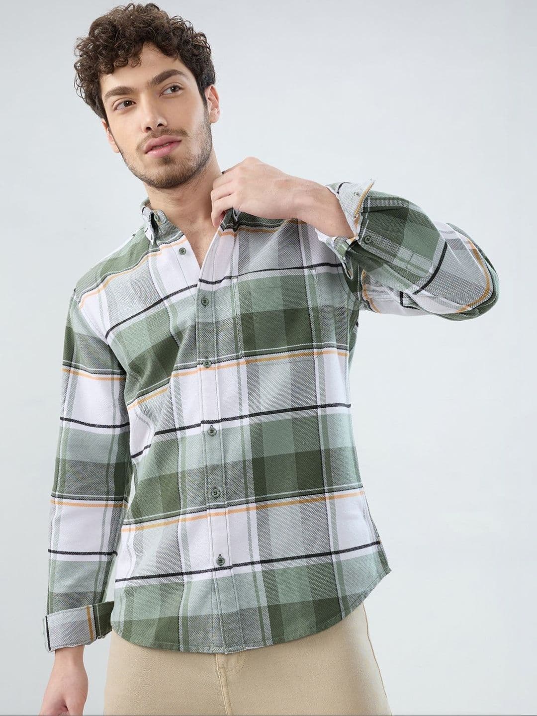 HERE&NOW Men Slim Fit Checked Casual Shirt - view 1