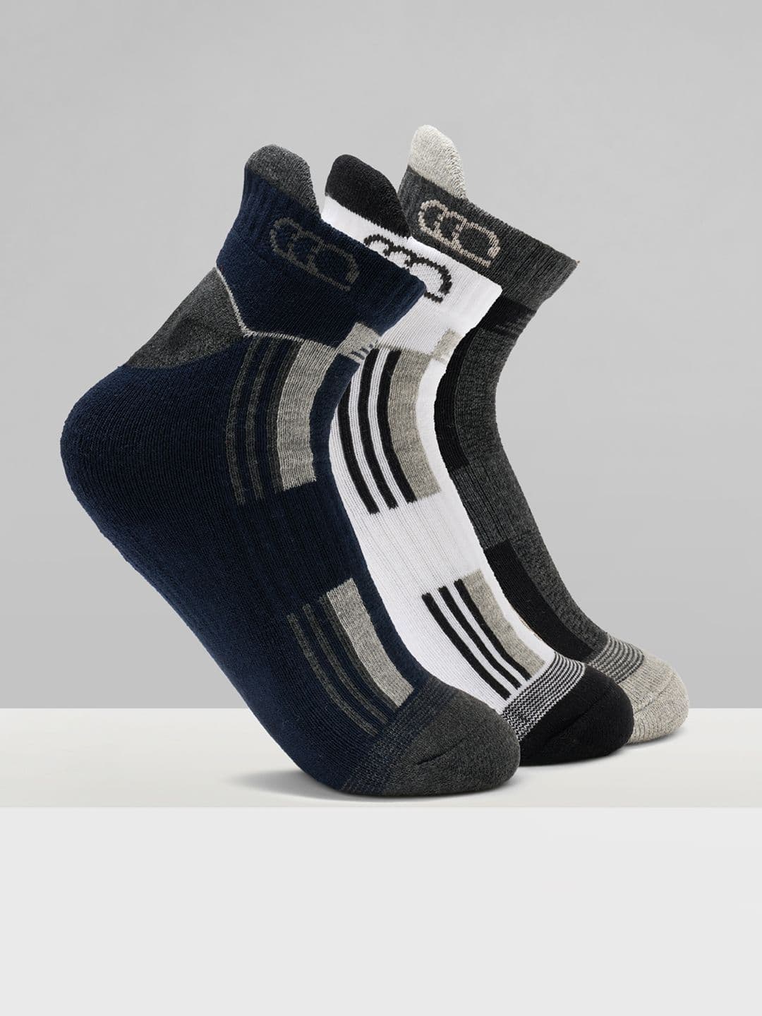 Ajile by Pantaloons Men Pack Of 3 Colourblocked Above Ankle Length Socks - view 1