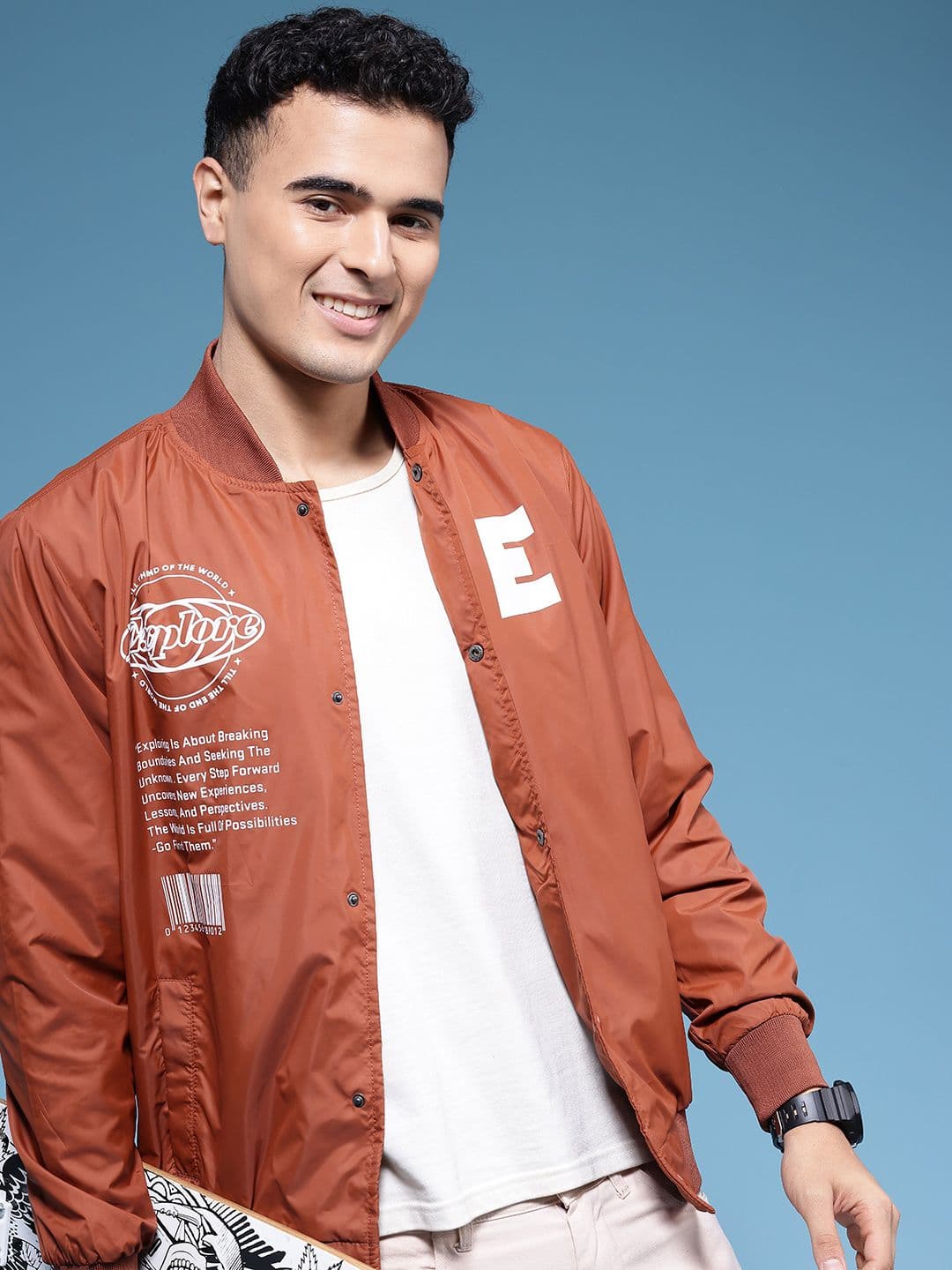 HERE&NOW Typography Printed Bomber Jacket - view 1