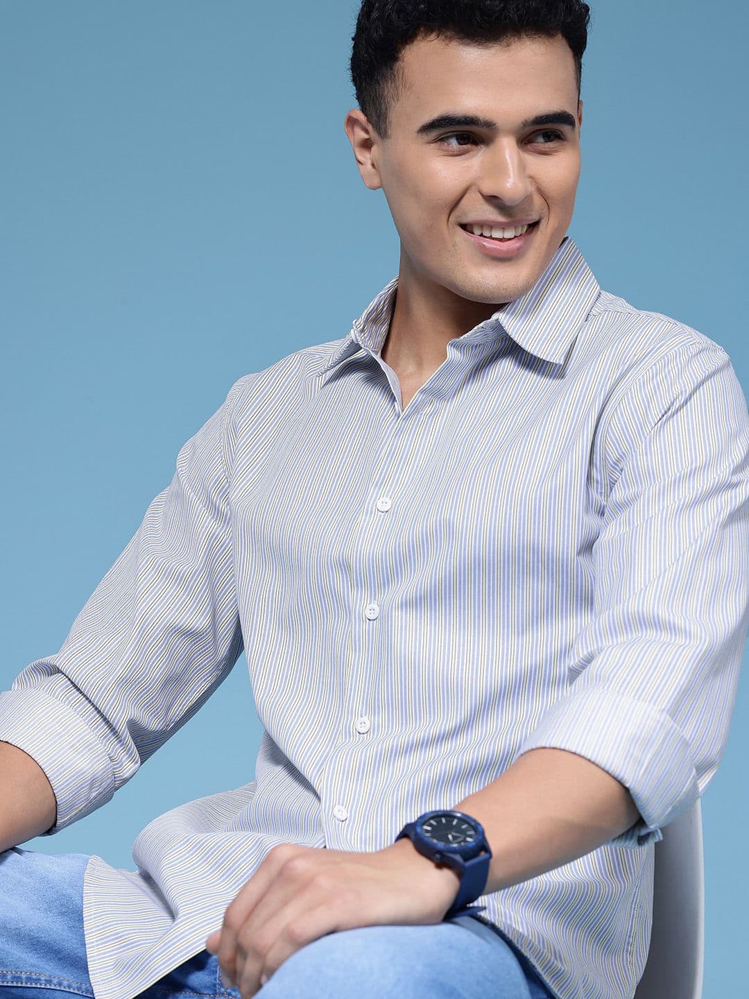 HERE&NOW Slim Fit Vertical Stripes Casual Shirt - view 1