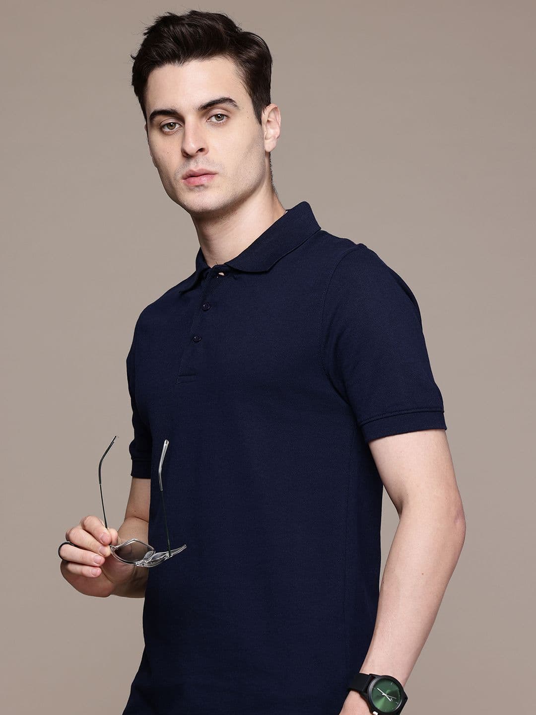 Moda Rapido Men Solid Polo Collar T-shirt - view 1