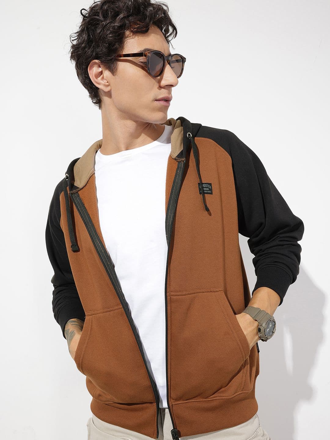 The Roadster Life Co. Relaxed Fit Colourblocked Sweatshirt - view 1