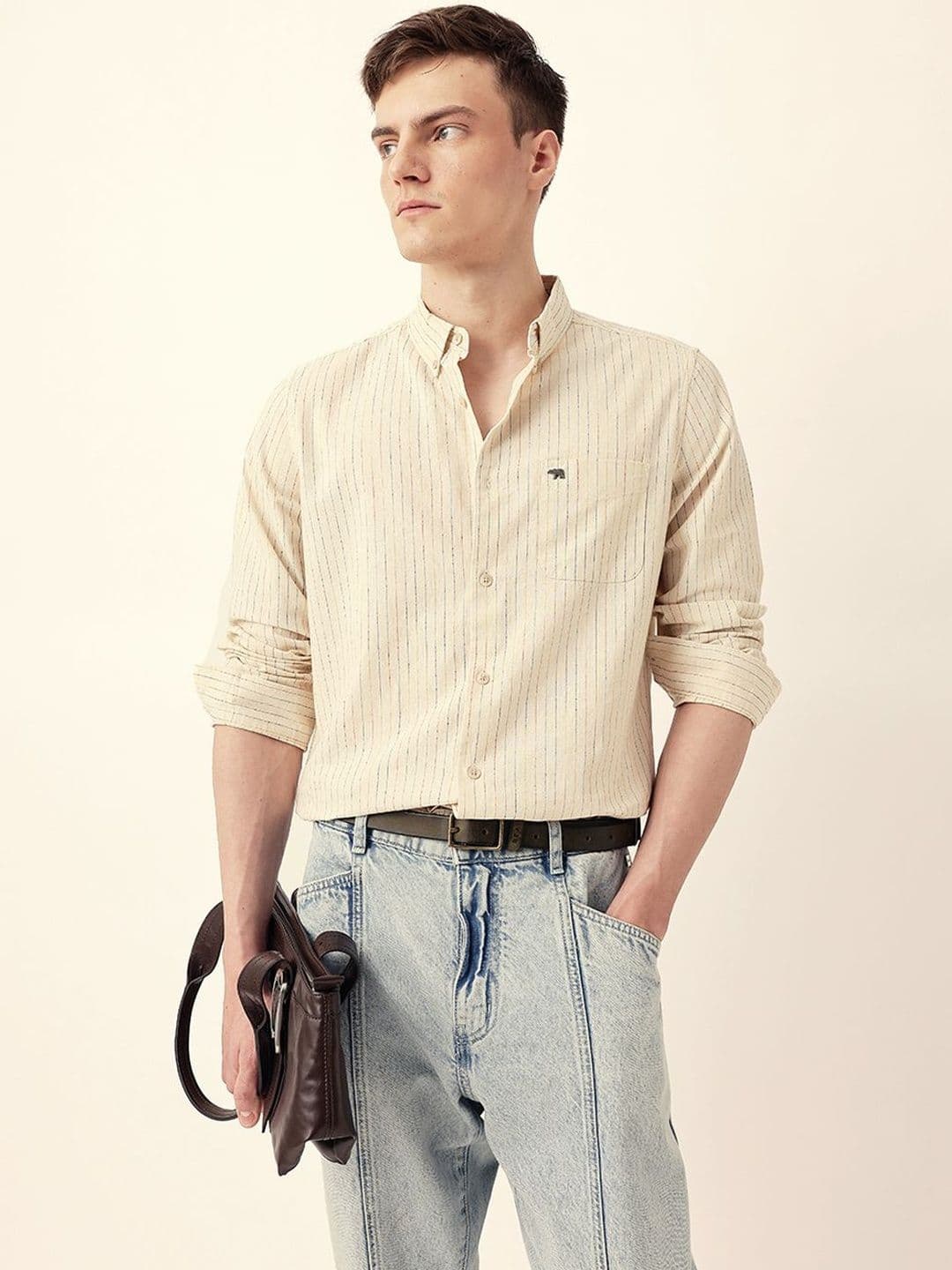 THE BEAR HOUSE Men Slim Fit Striped Casual Shirt - view 1