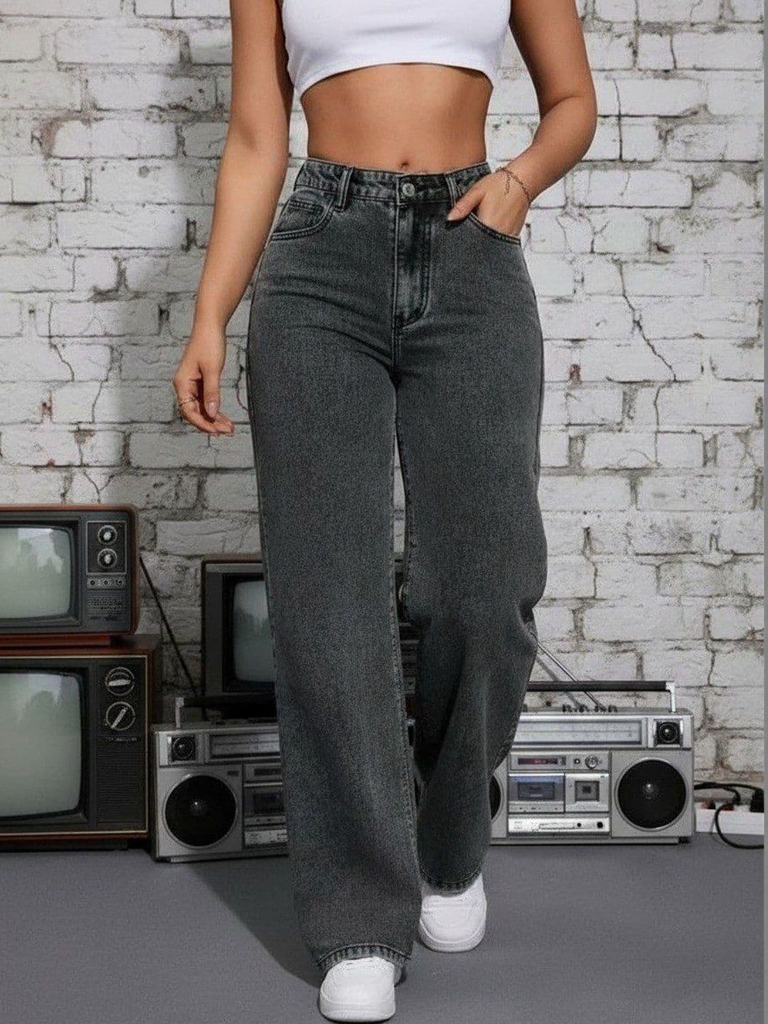 Flying Girls Women Comfort High-Rise Light Fade Stretchable Jeans - view 1