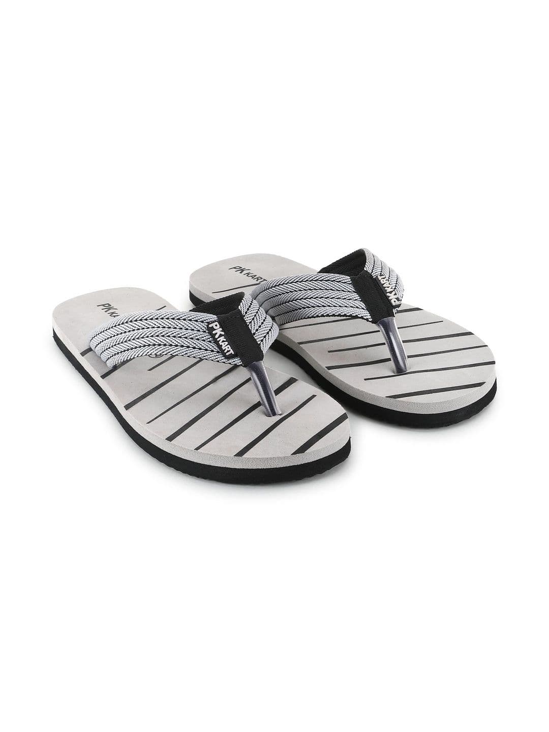PKKART Men Striped Thong Flip-Flops - view 1