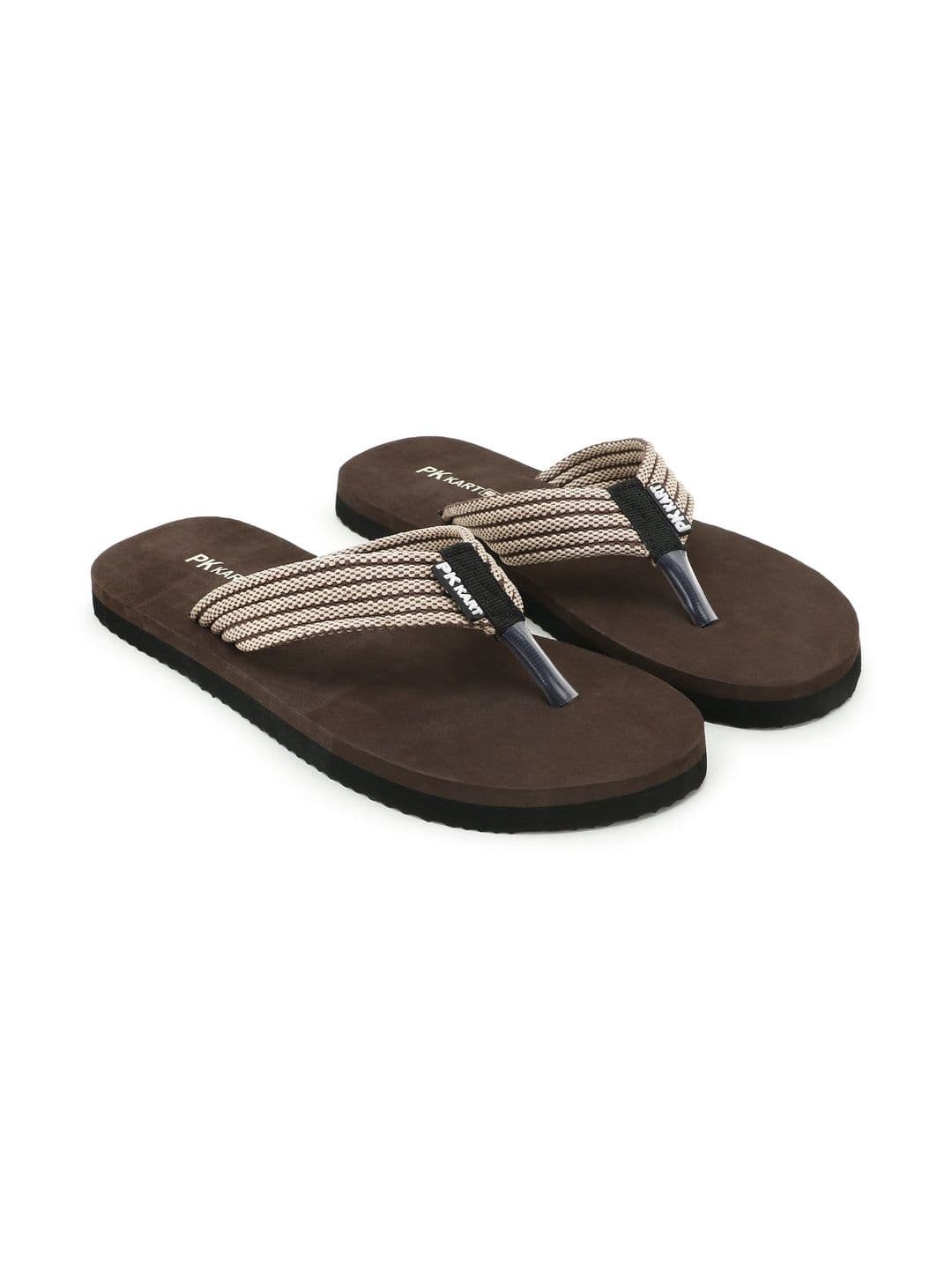 PKKART Men Striped Thong Flip-Flops - view 1