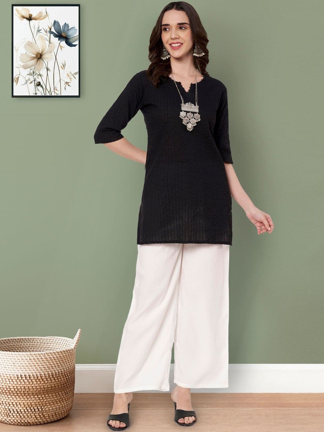 BABRU Wide Leg Palazzos - view 1