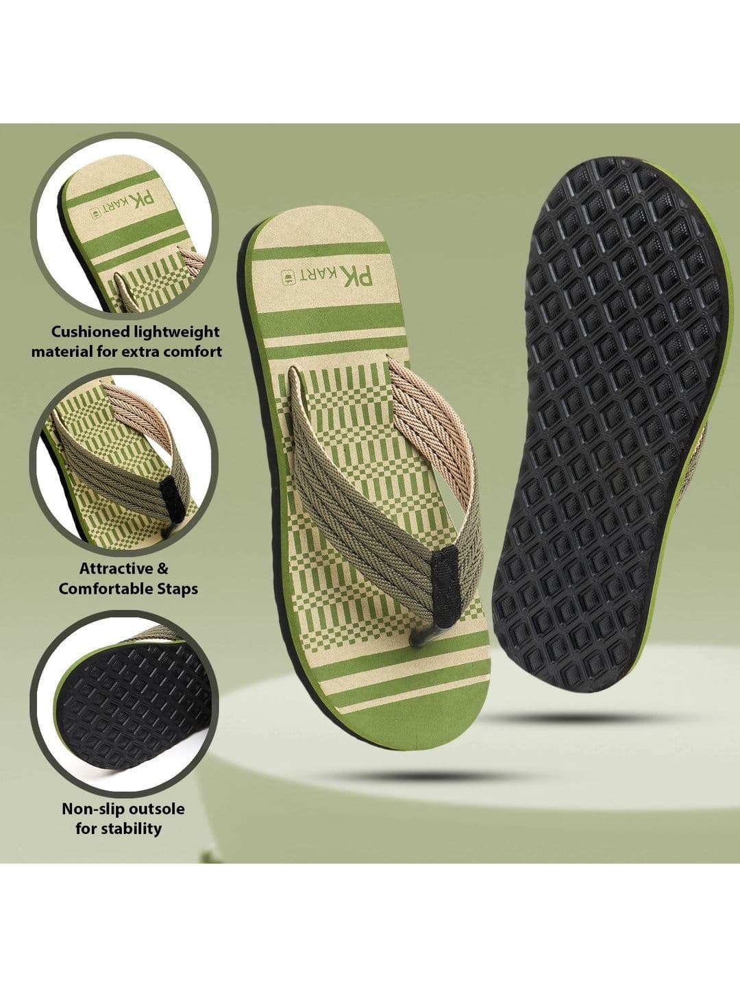 PKKART Men Printed Thong Flip-Flops - view 1