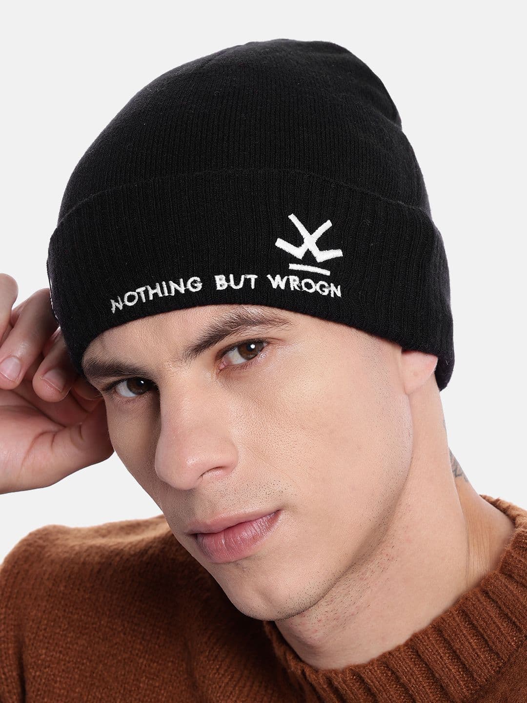 WROGN Unisex Embroidered Acrylic Beanie - view 1